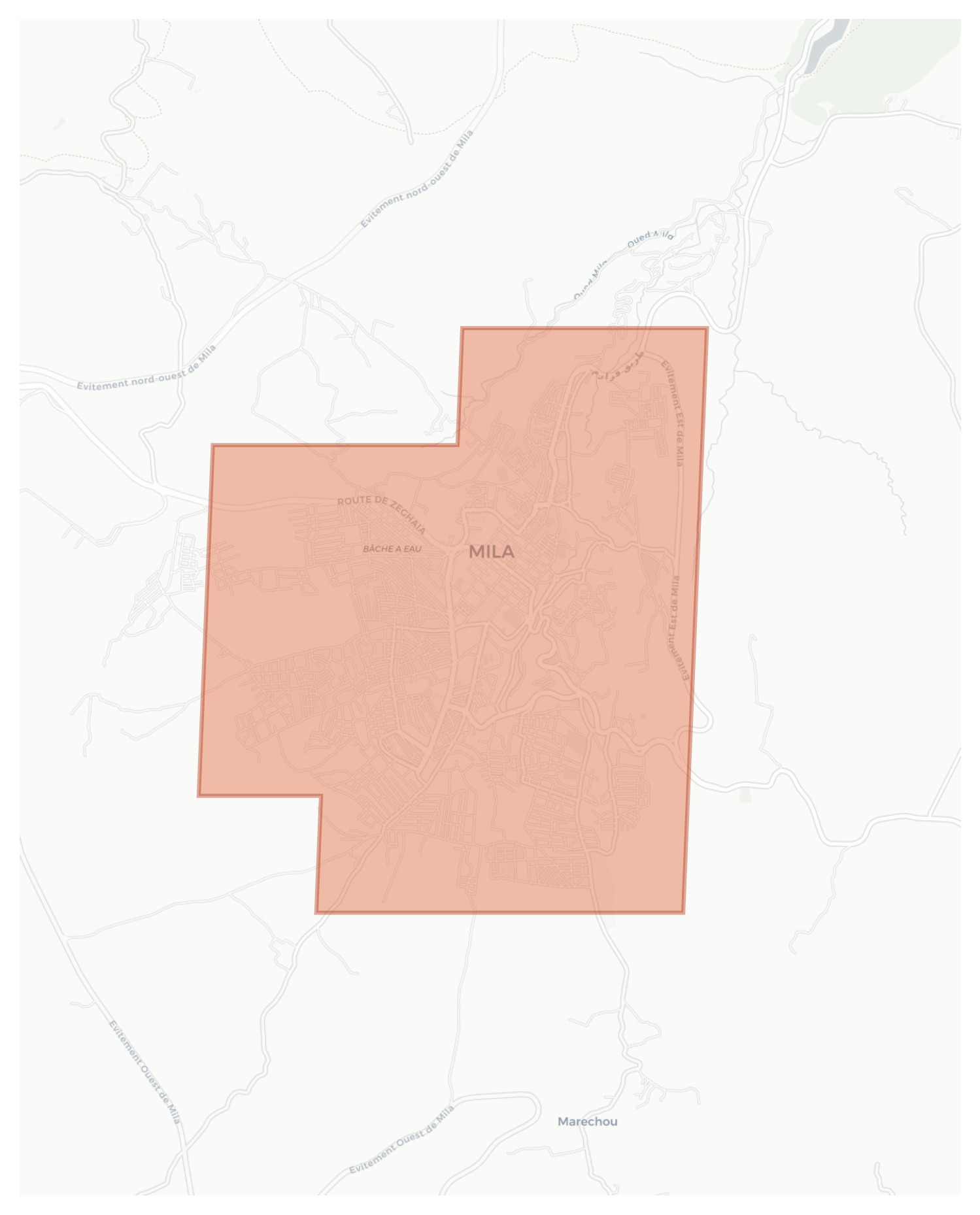 Mila geographic map