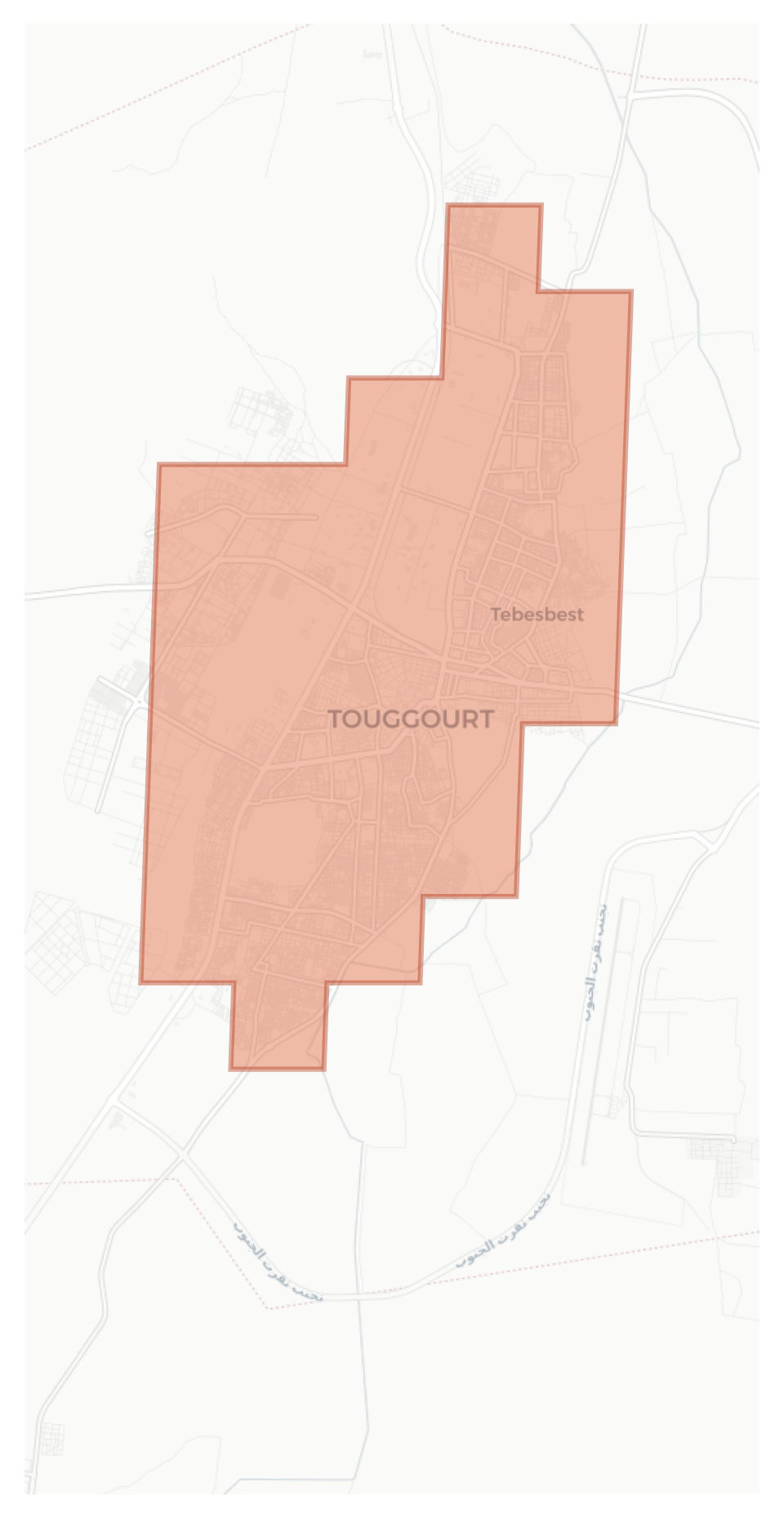 Touggourt geographic map