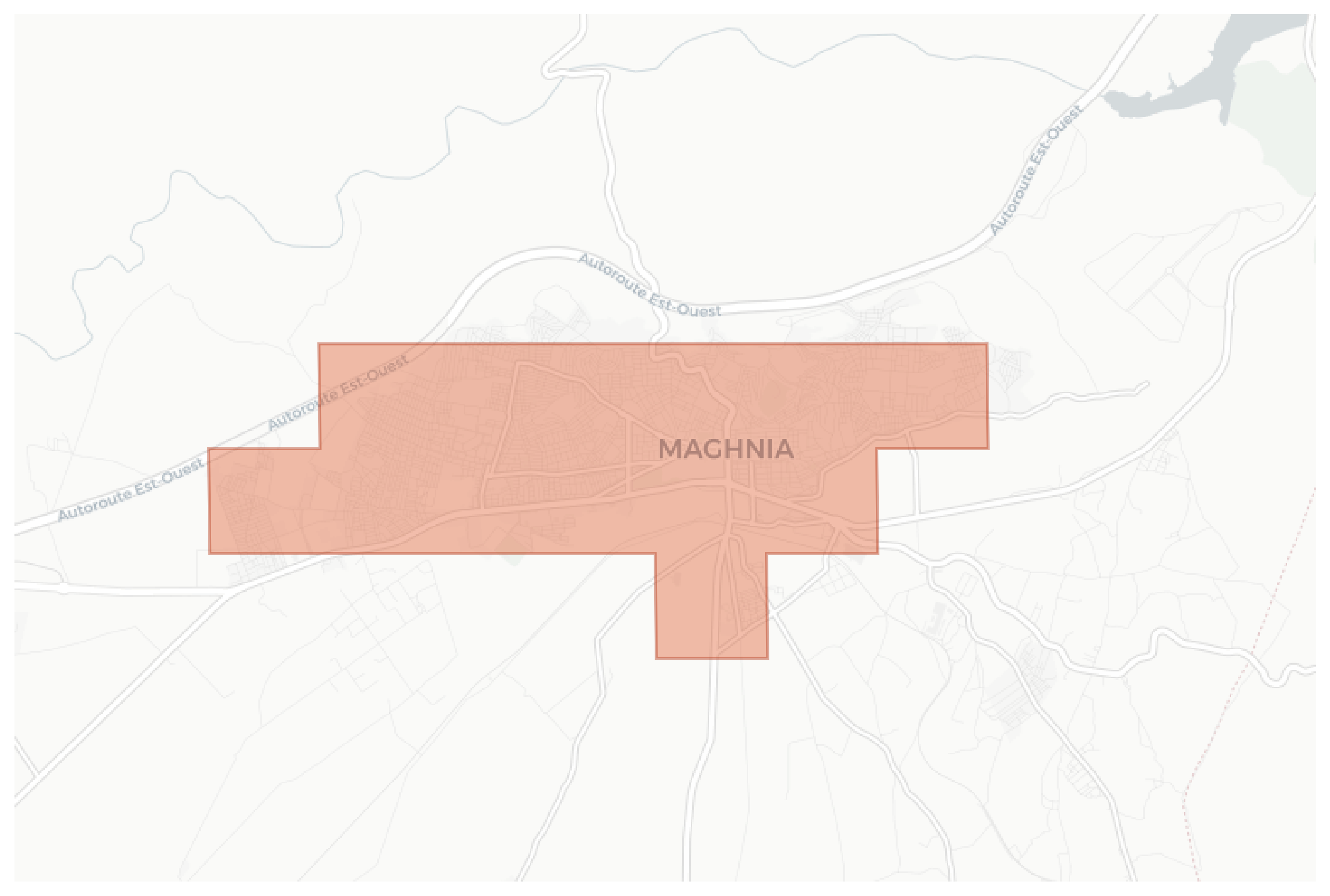 Maghnia geographic map