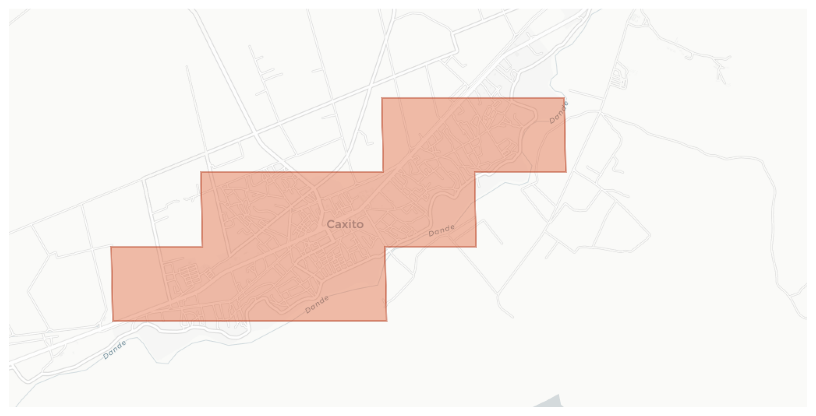 Caxito geographic map