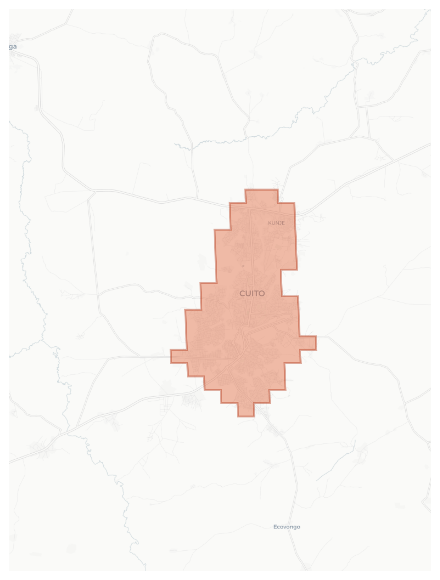 Cuito geographic map