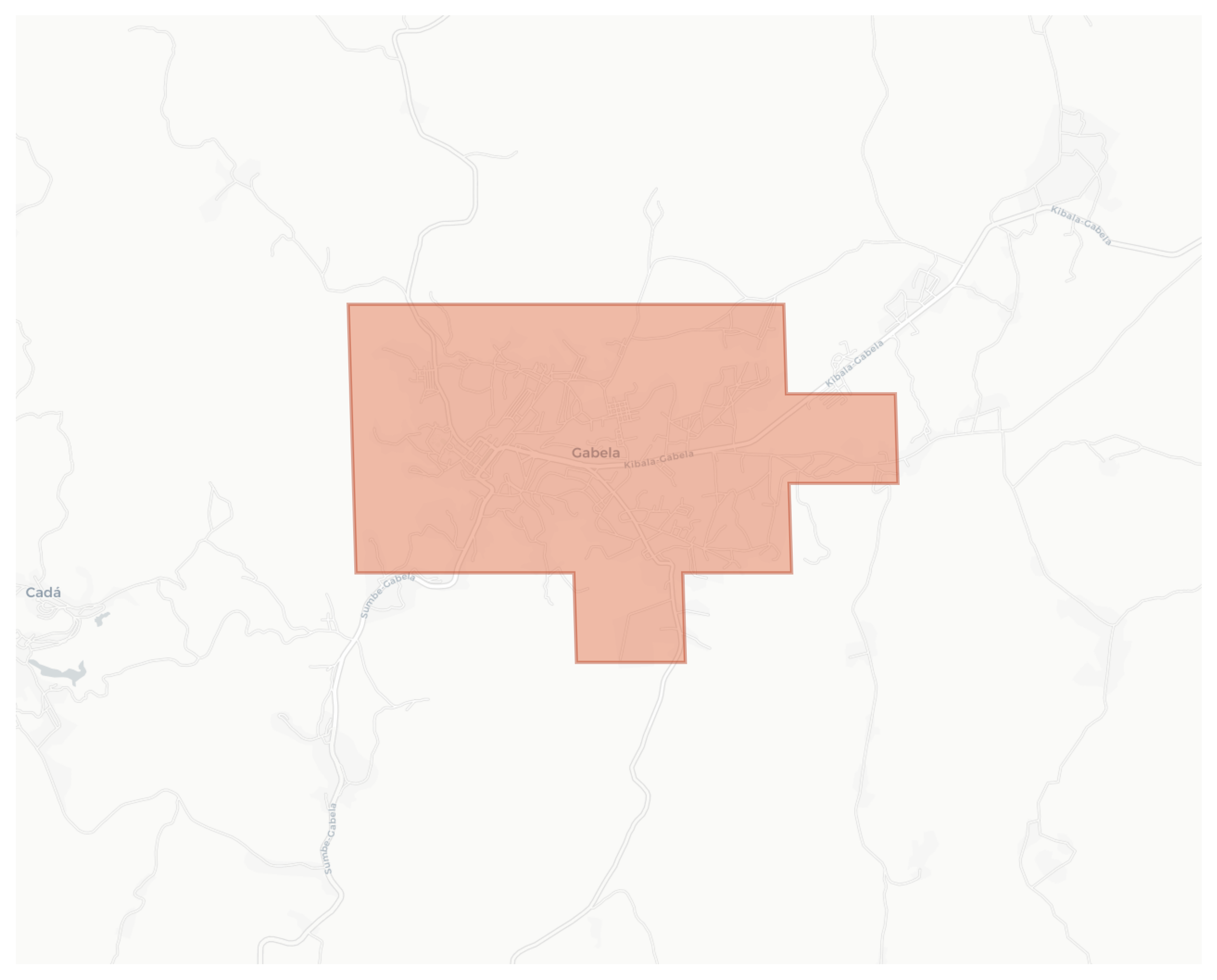 Gabela geographic map