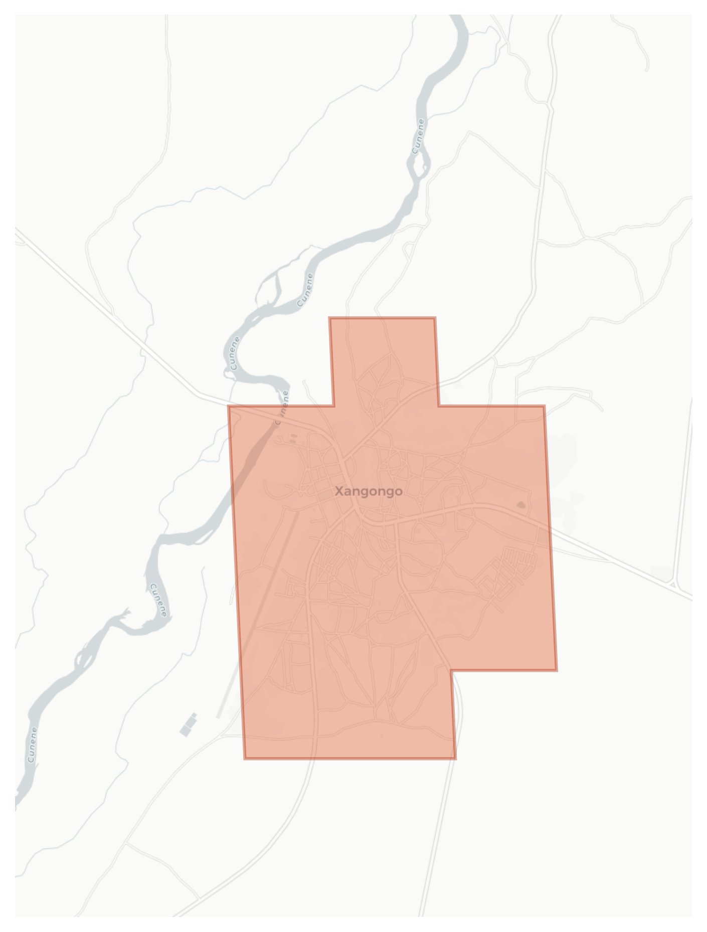 Xangongo geographic map