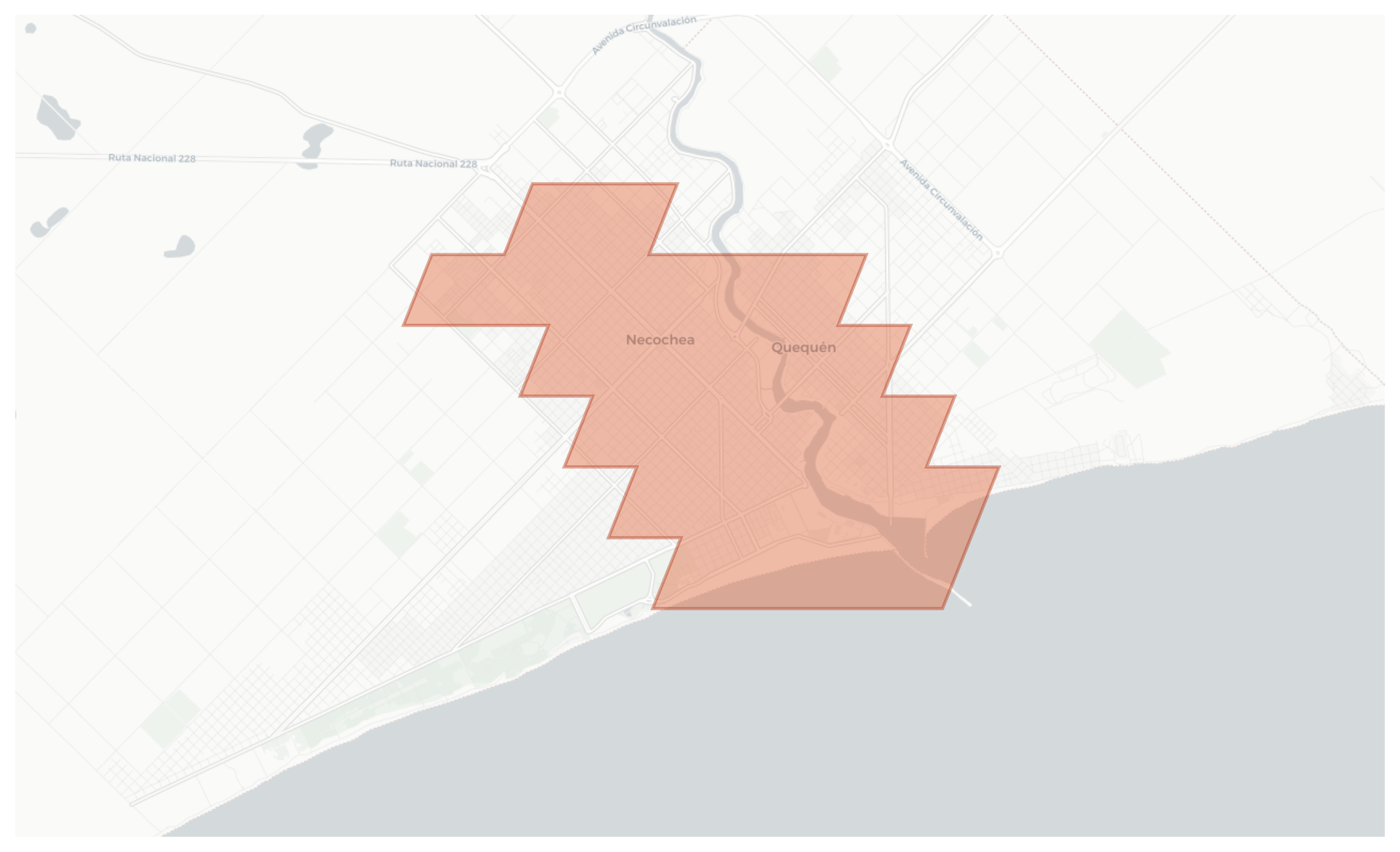 Necochea geographic map