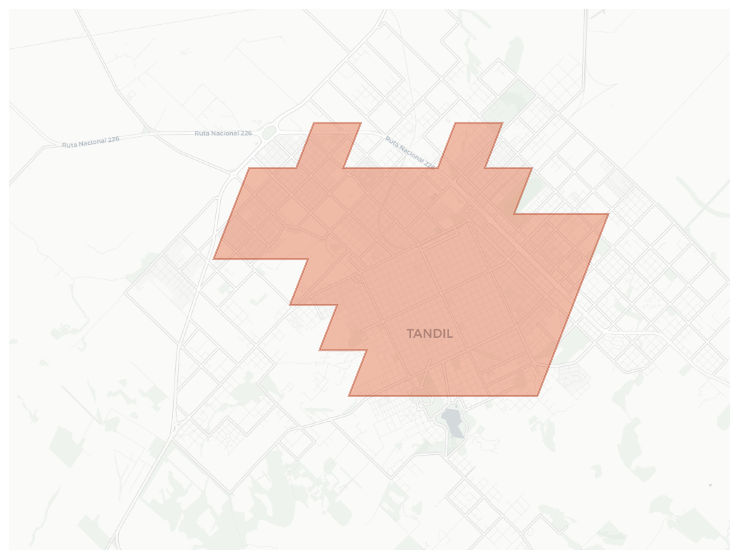 Tandil geographic map