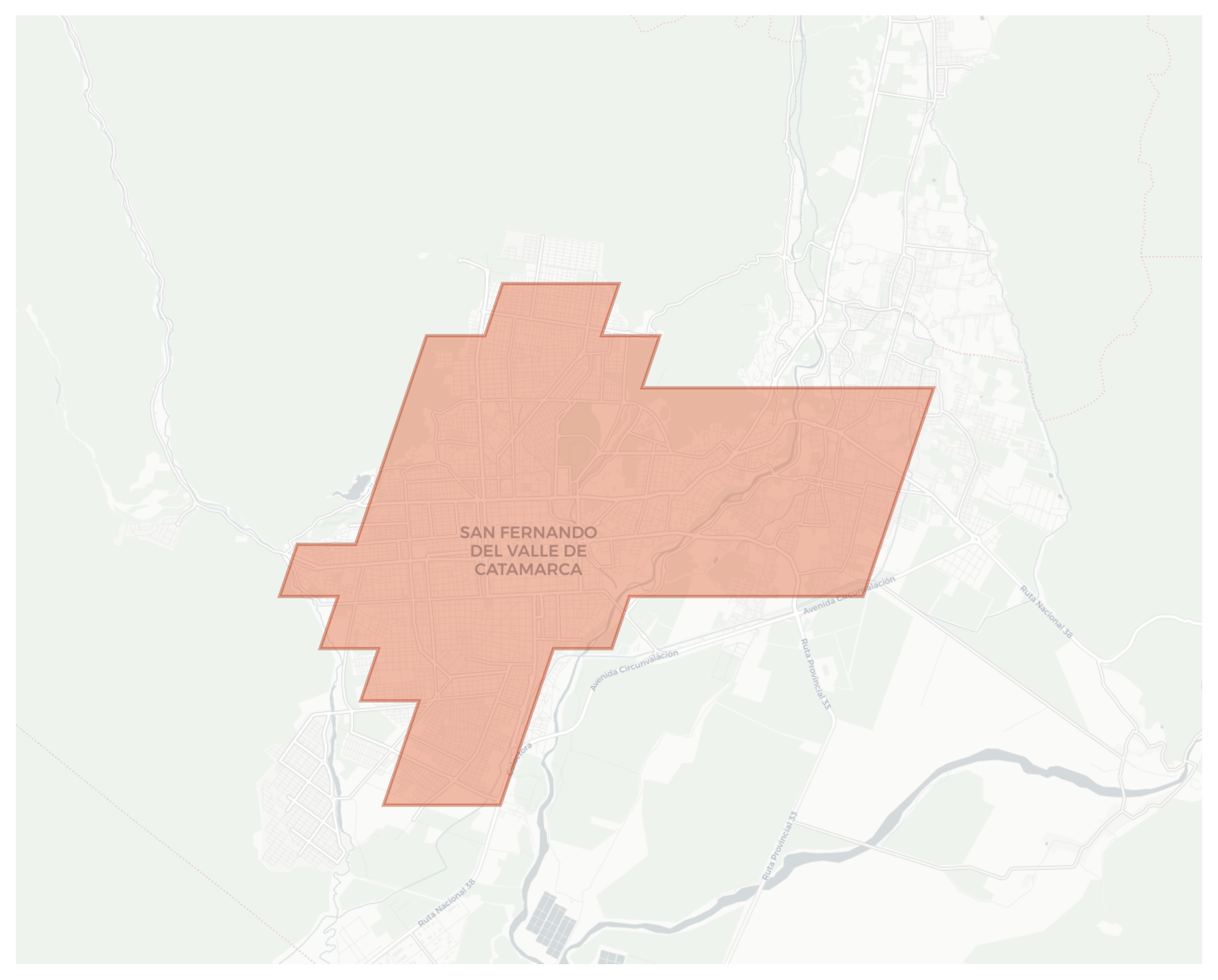 San Fernando del Valle de Catamarca geographic map