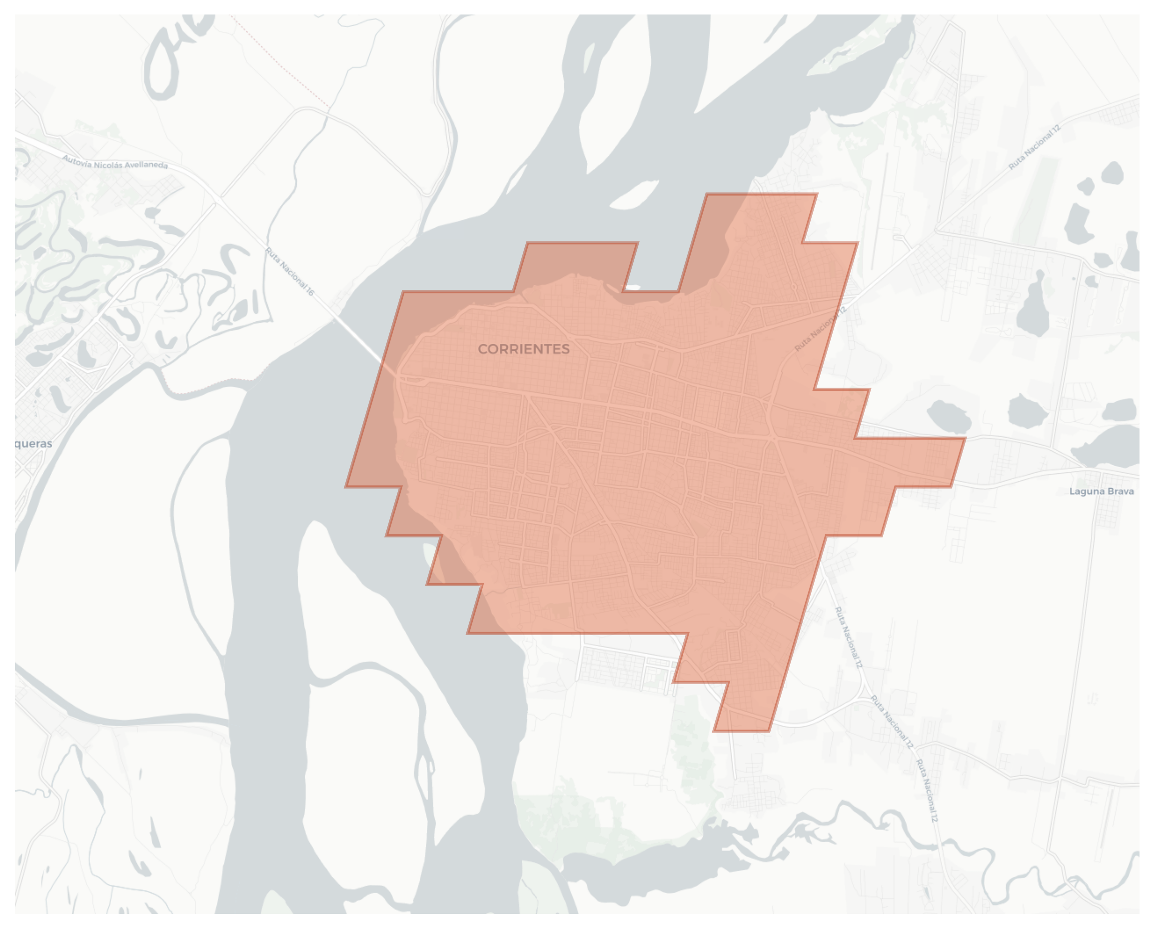 Corrientes geographic map