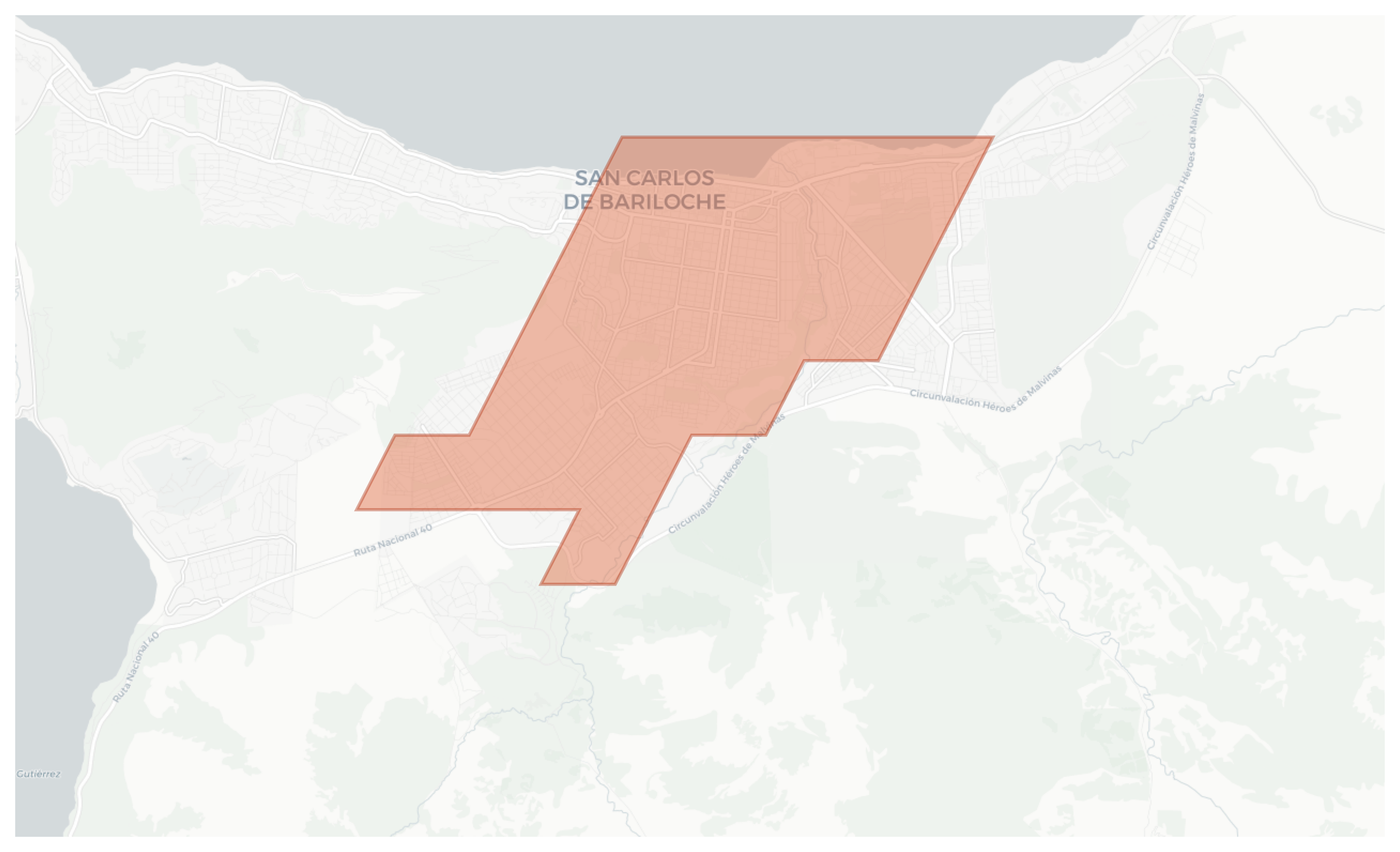San Carlos de Bariloche geographic map