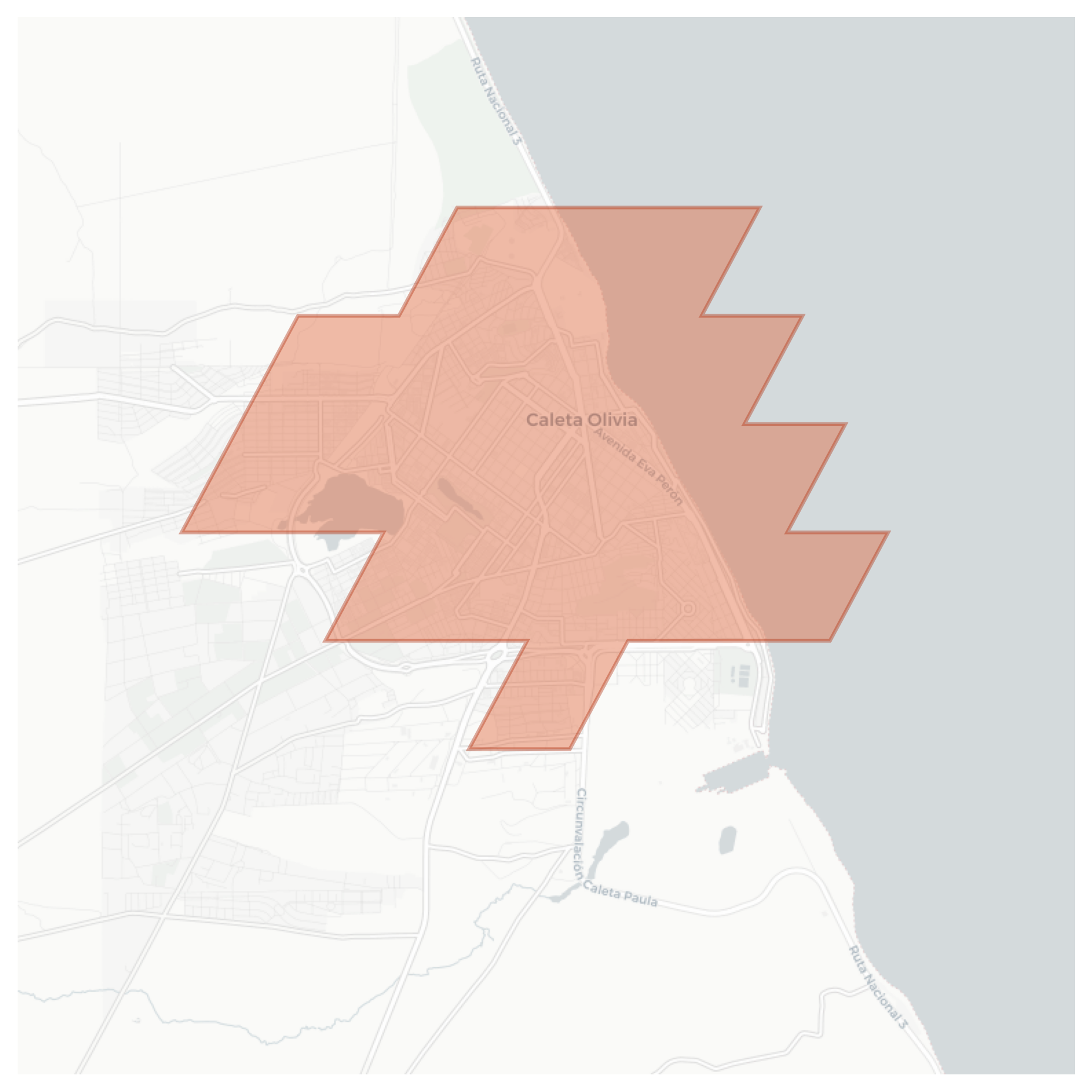 Caleta Olivia geographic map