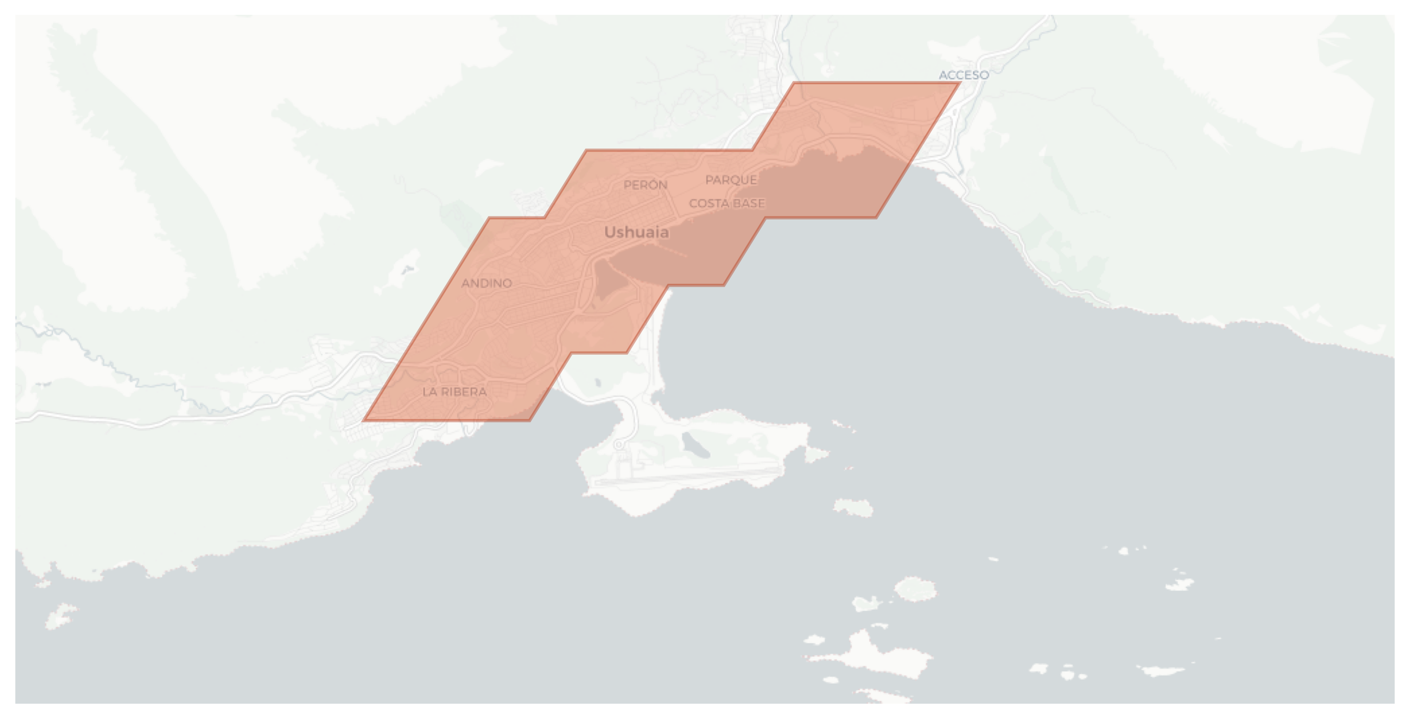 Ushuaia geographic map