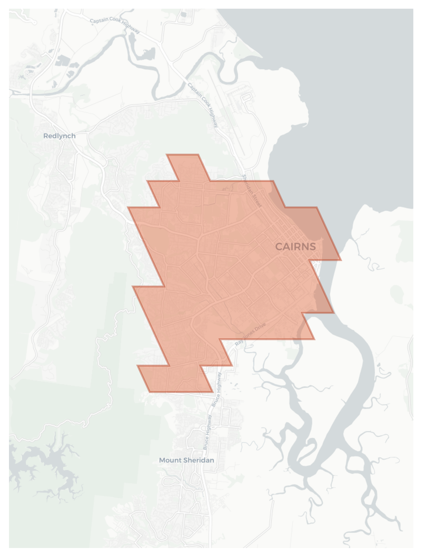 Cairns geographic map