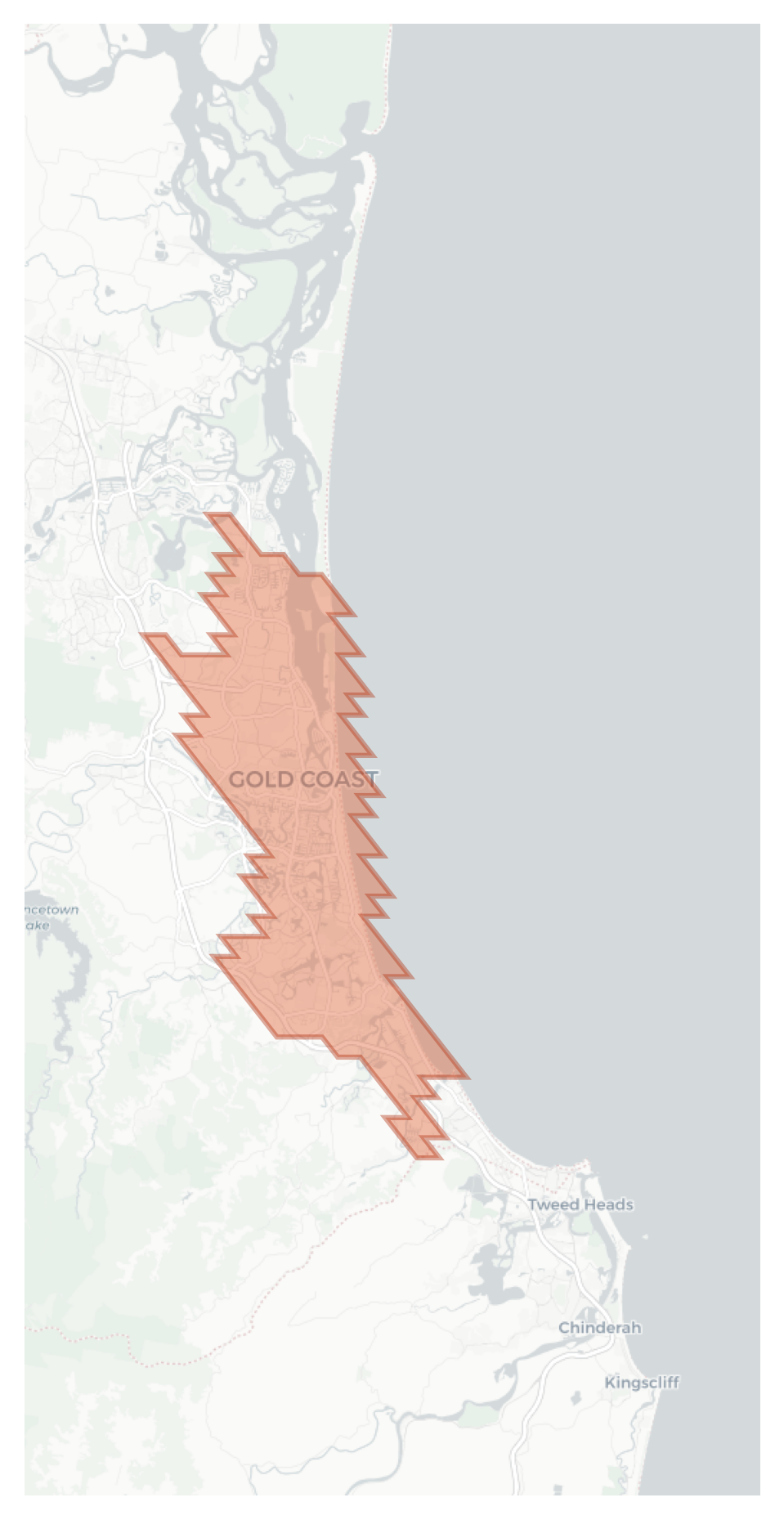 Gold Coast geographic map