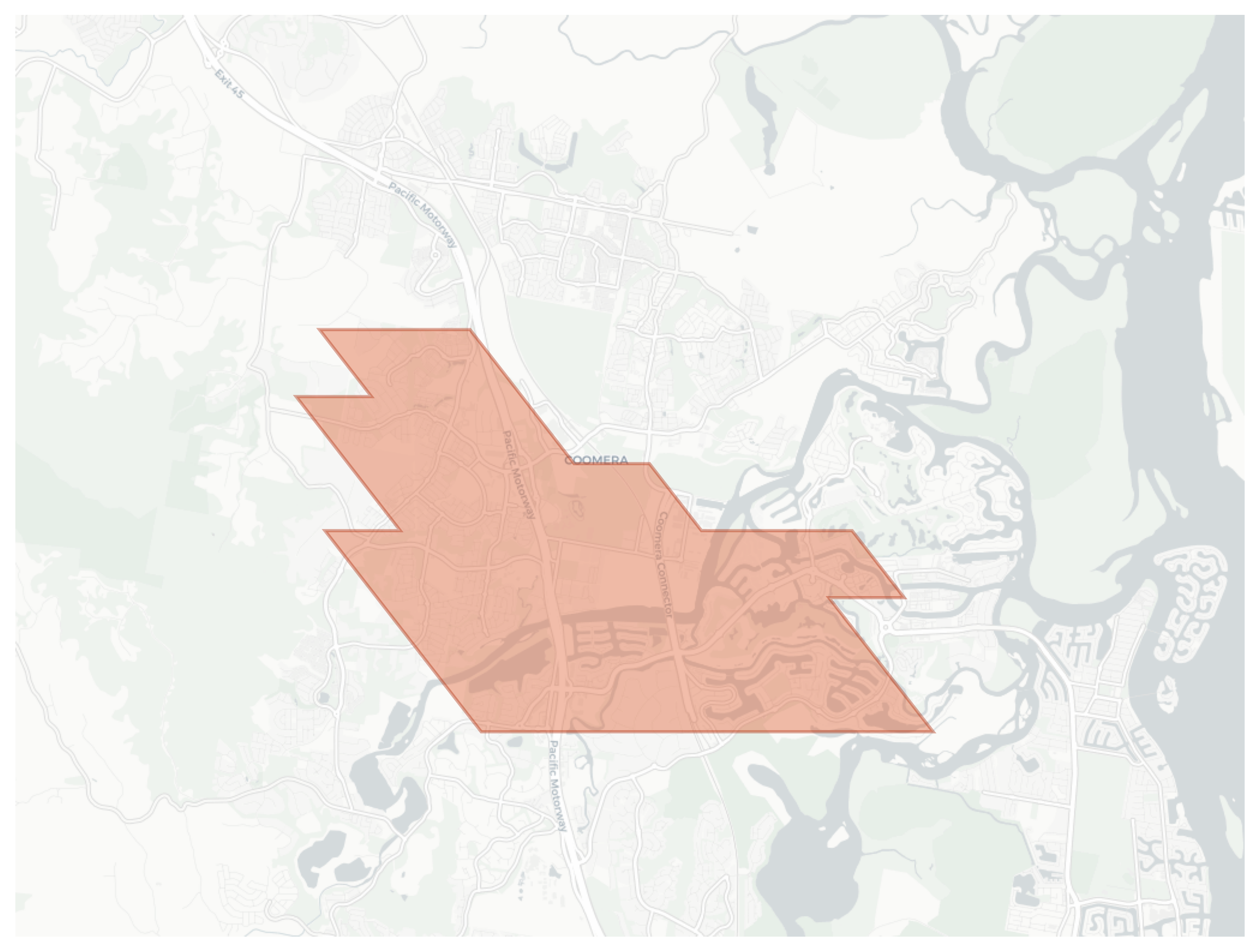 Upper Coomera geographic map