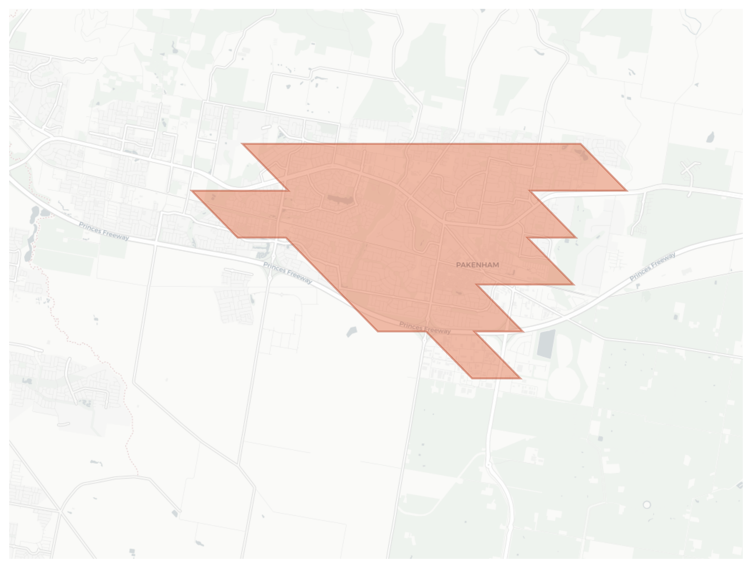 Pakenham geographic map