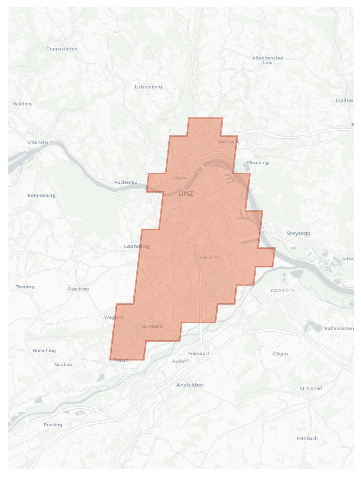 Linz geographic map