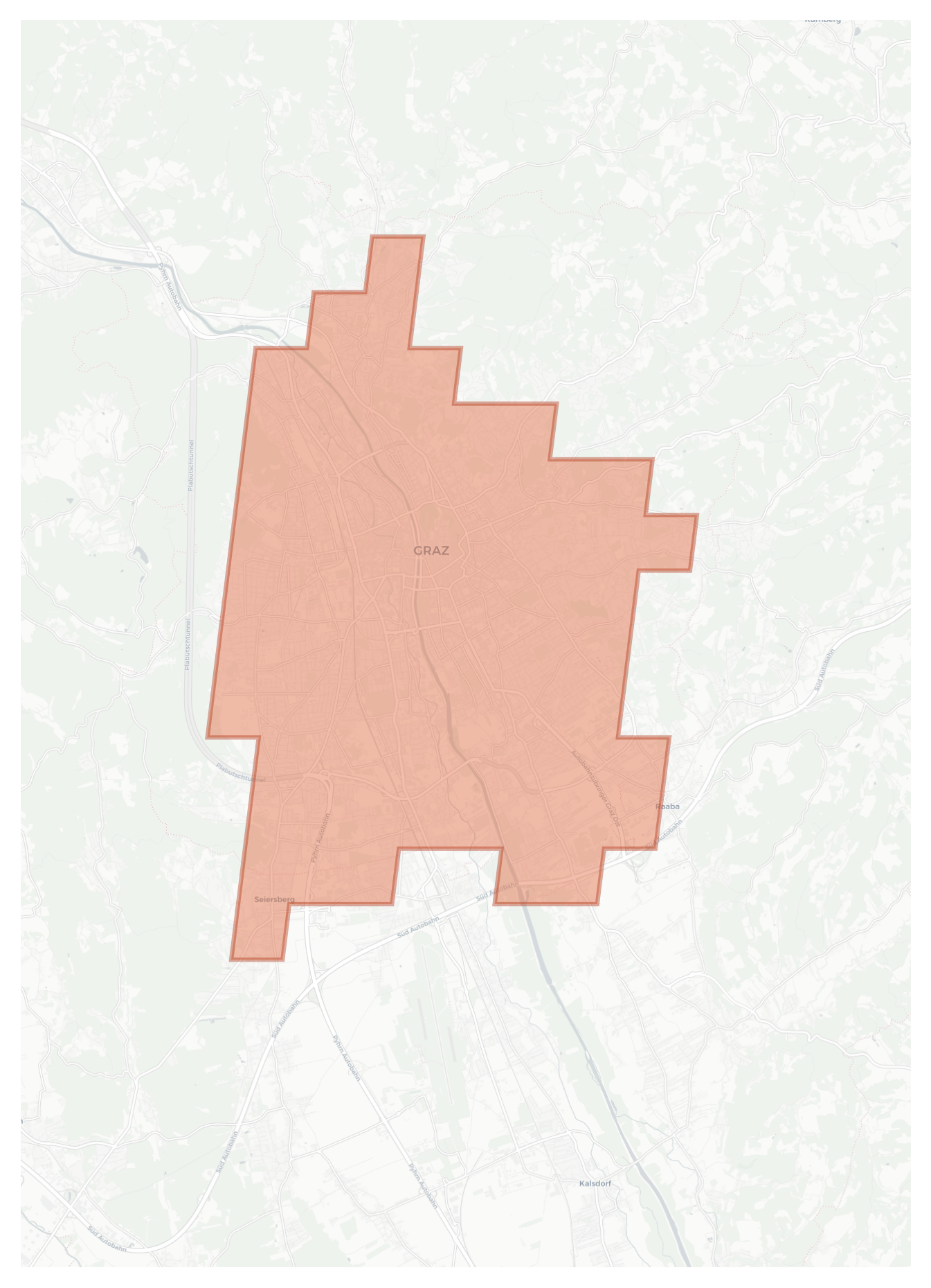 Graz geographic map