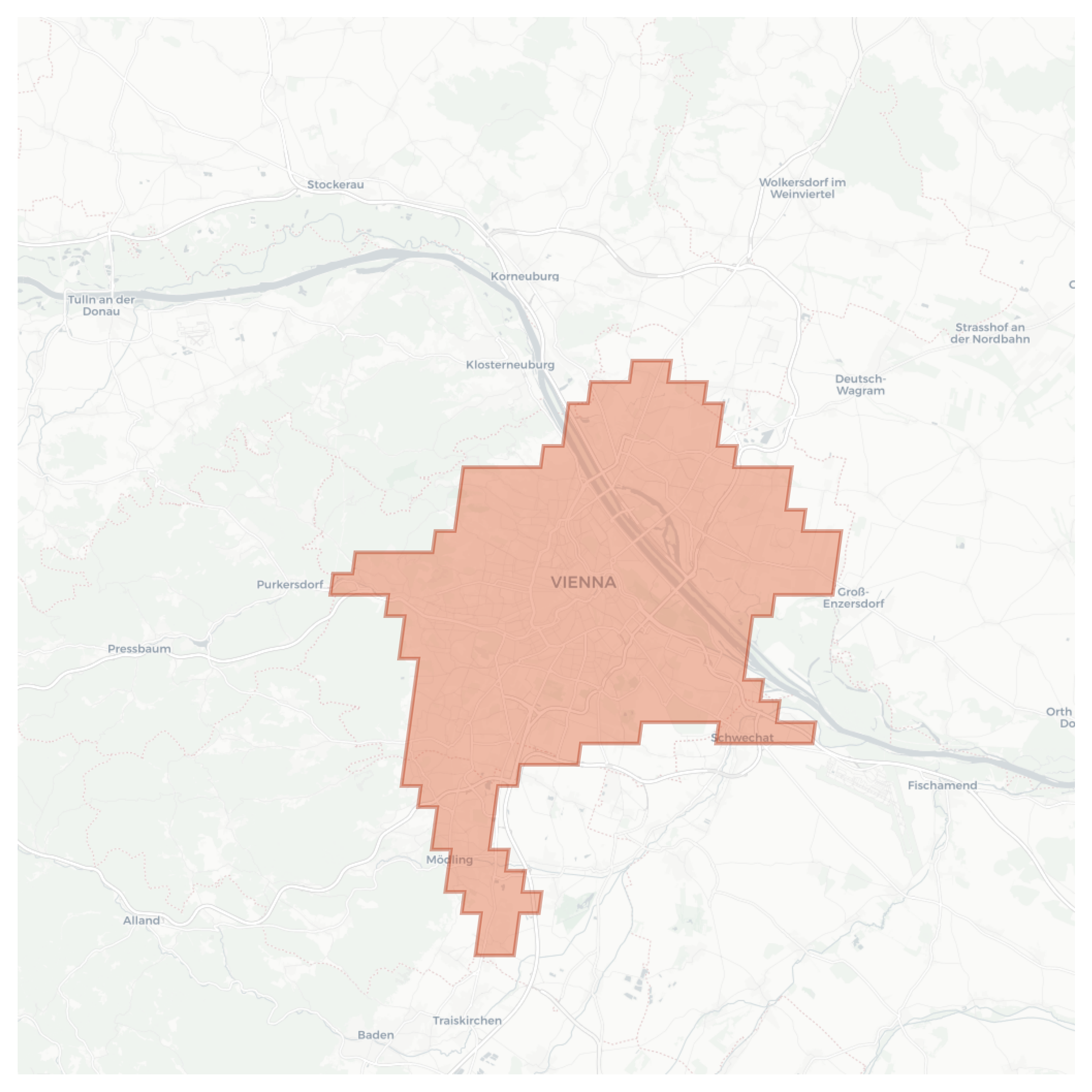 Vienna geographic map