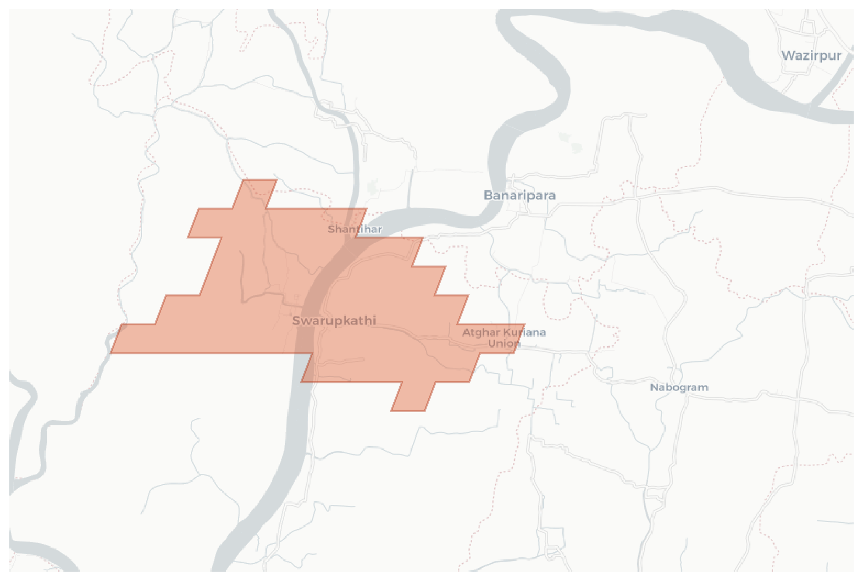 Swarupkathi geographic map