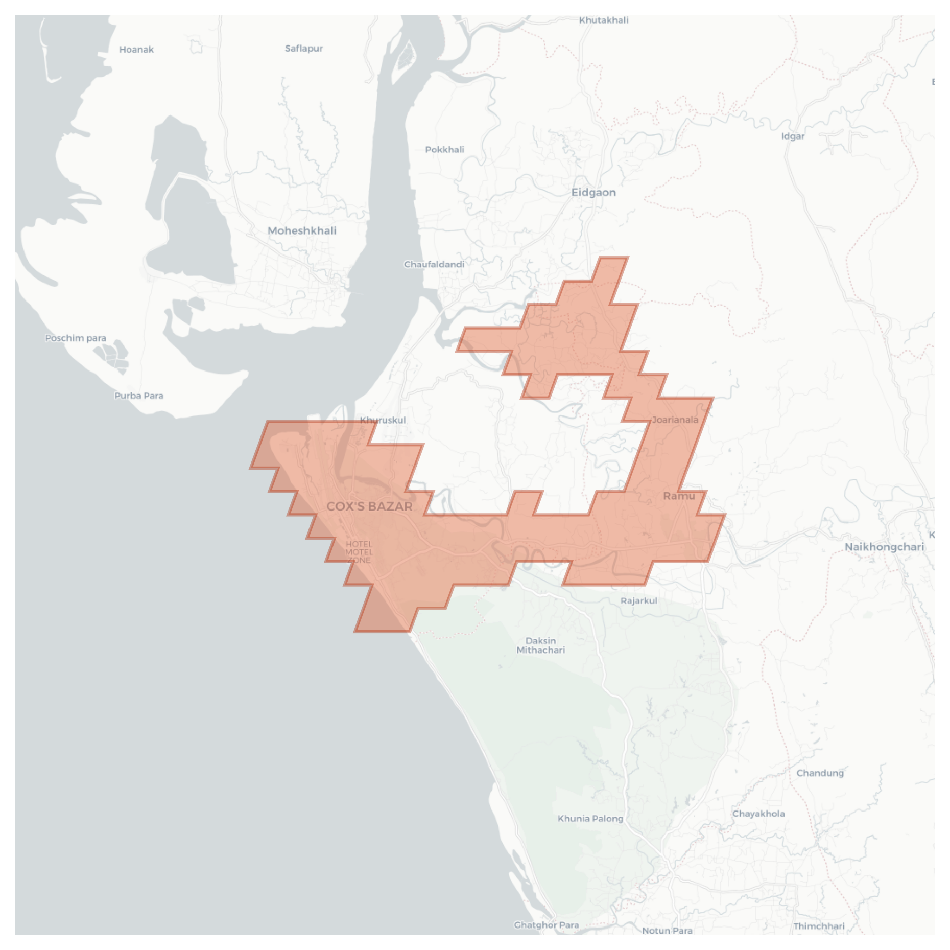 Ramu geographic map