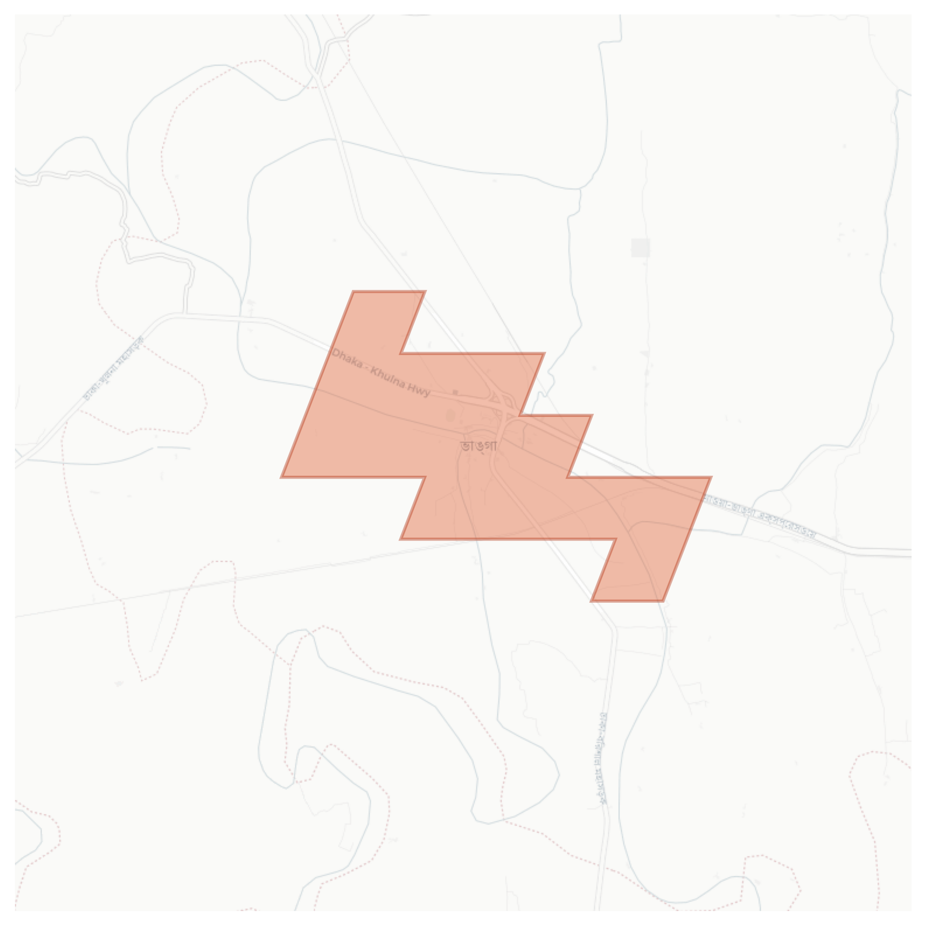 Bhanga geographic map