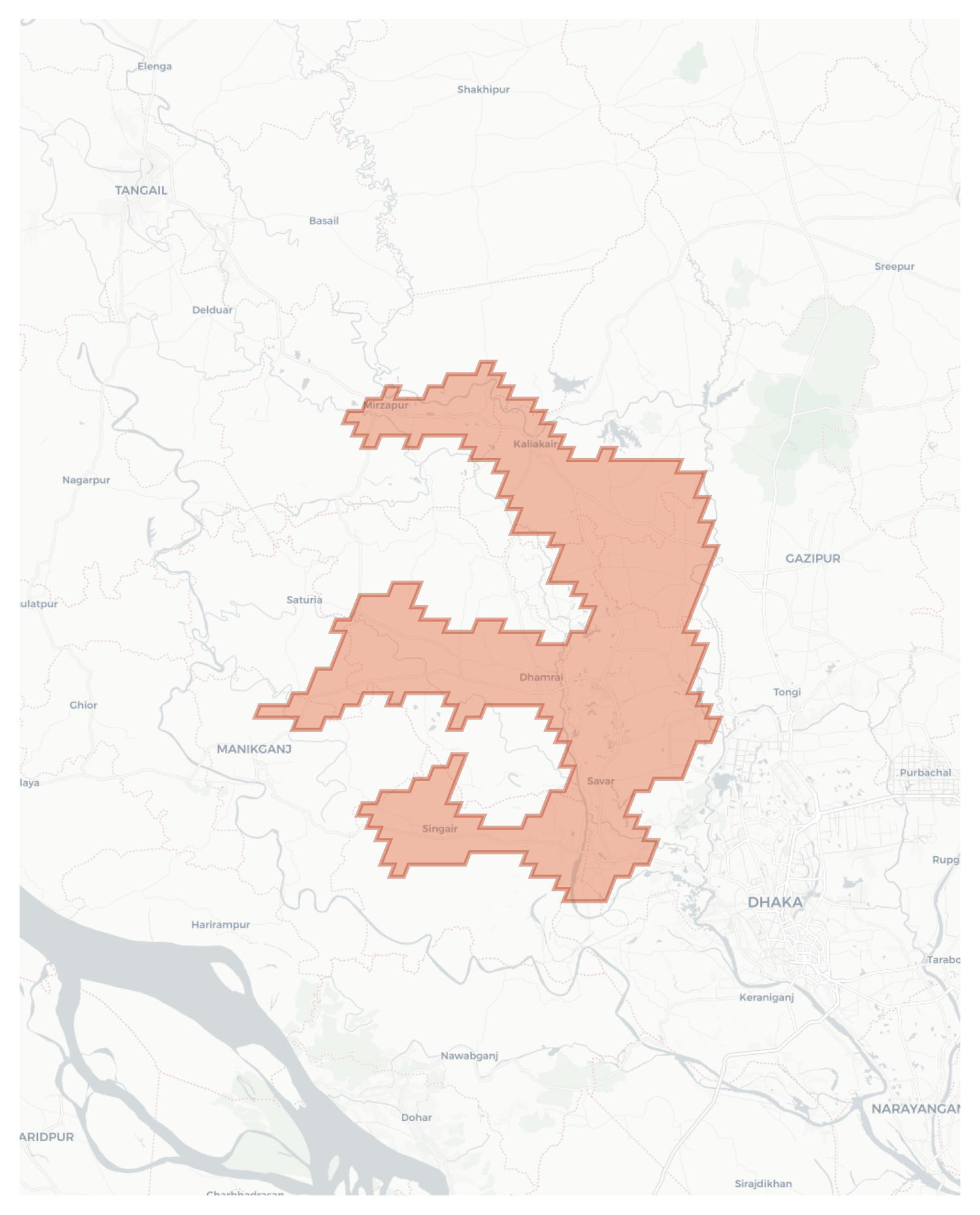 Savar geographic map