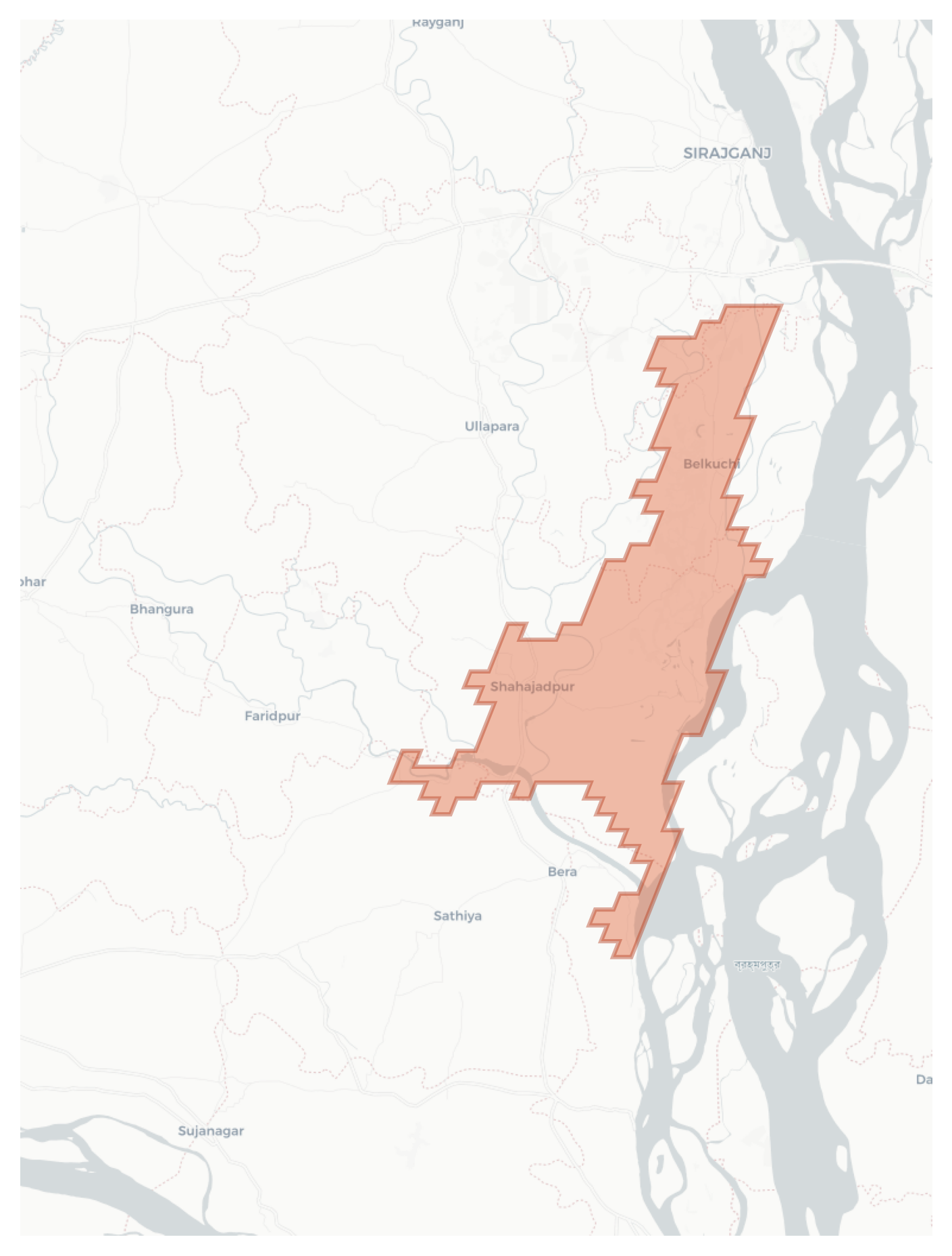 Shahajadpur geographic map