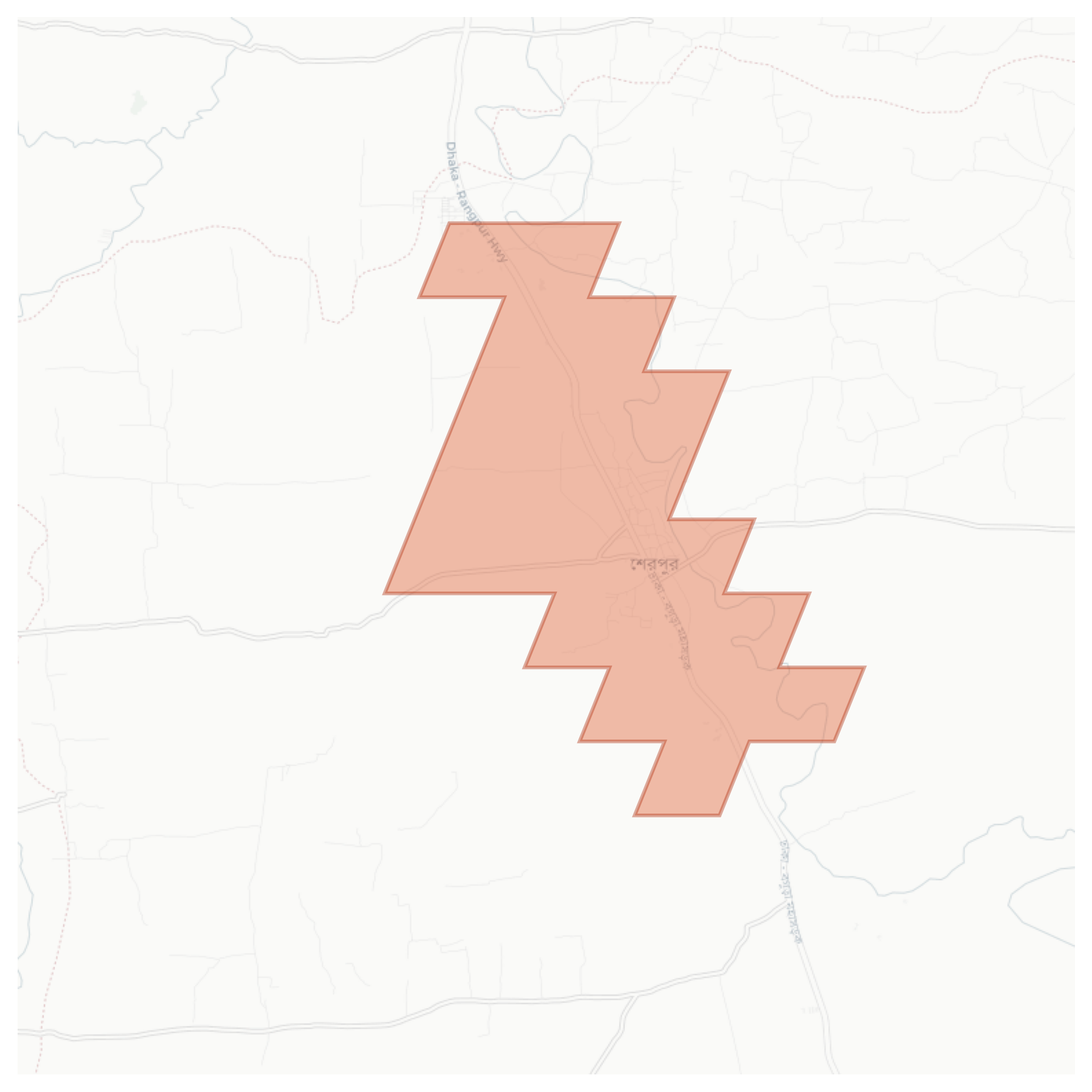 Sherpur geographic map