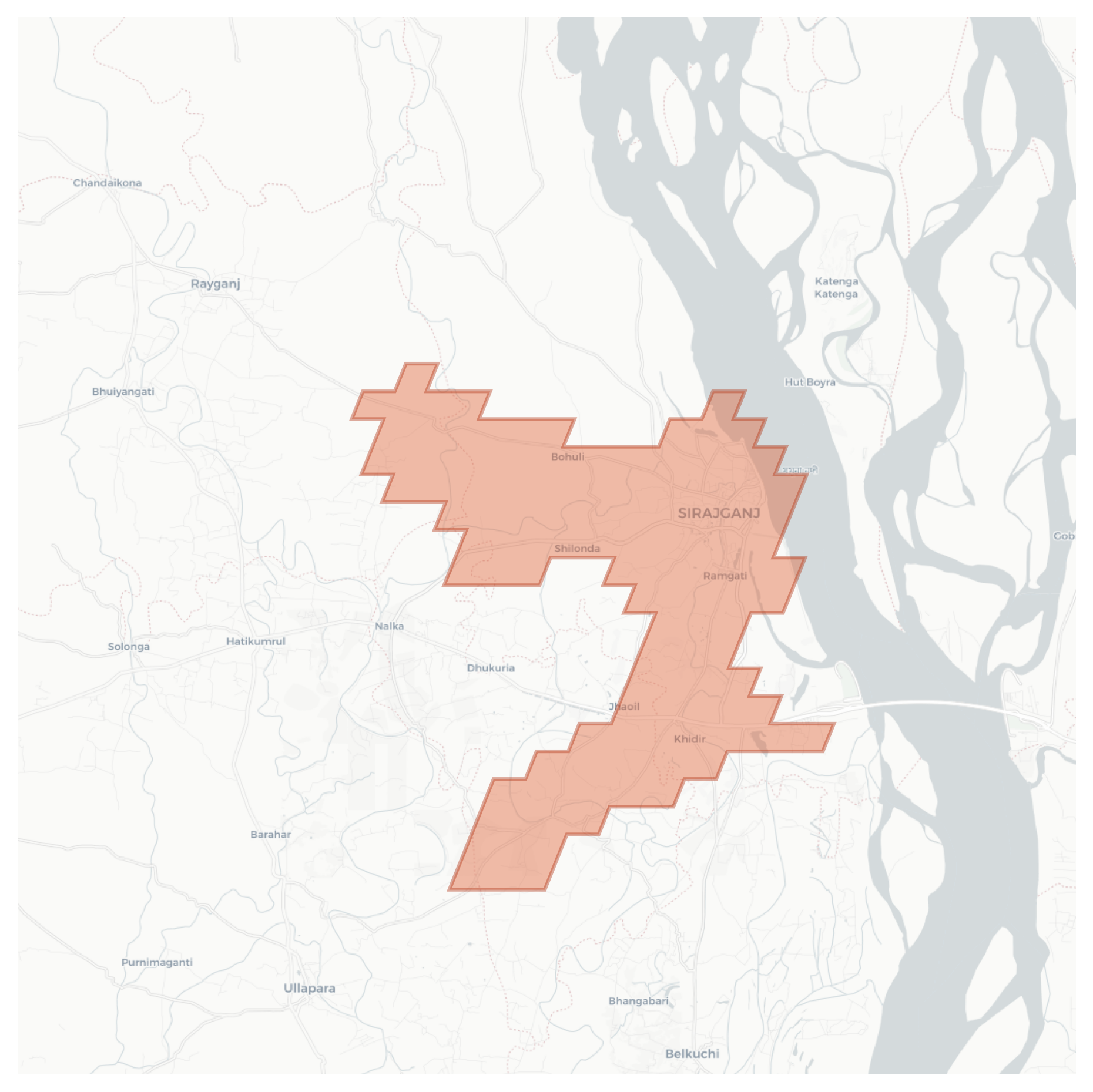 Sirajganj geographic map