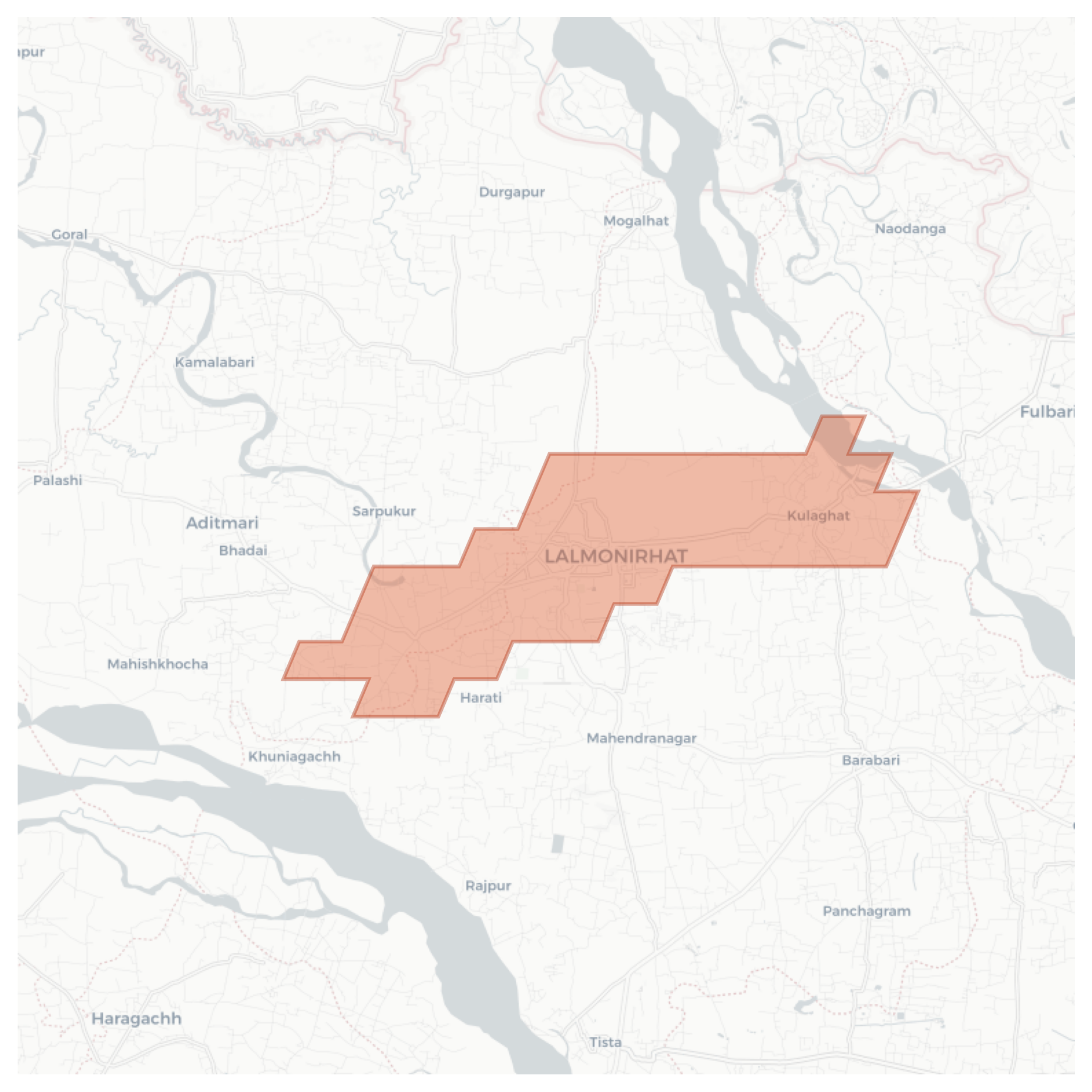 Lalmonirhat geographic map