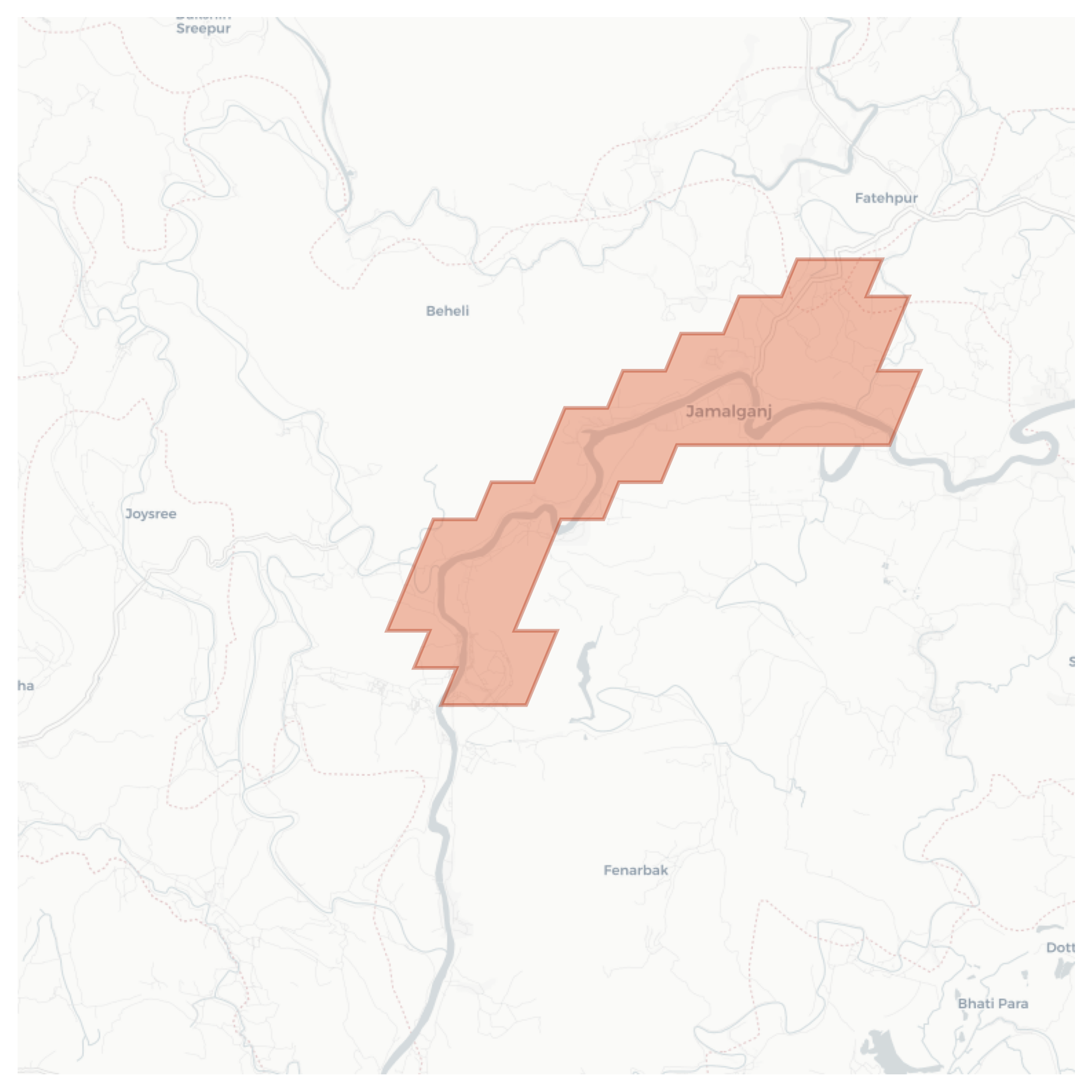 Jamalganj geographic map