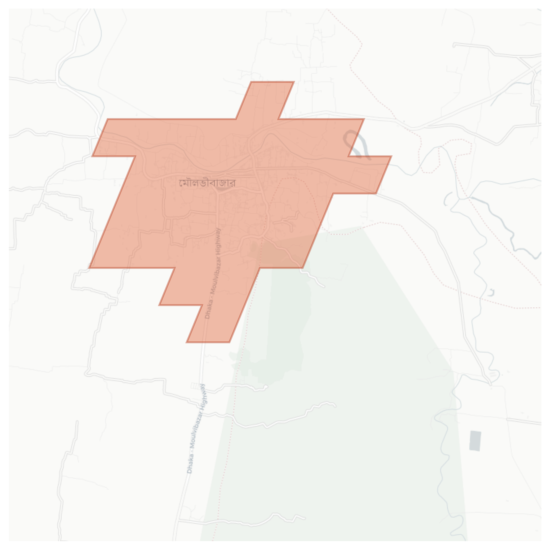 Moulvibazar geographic map