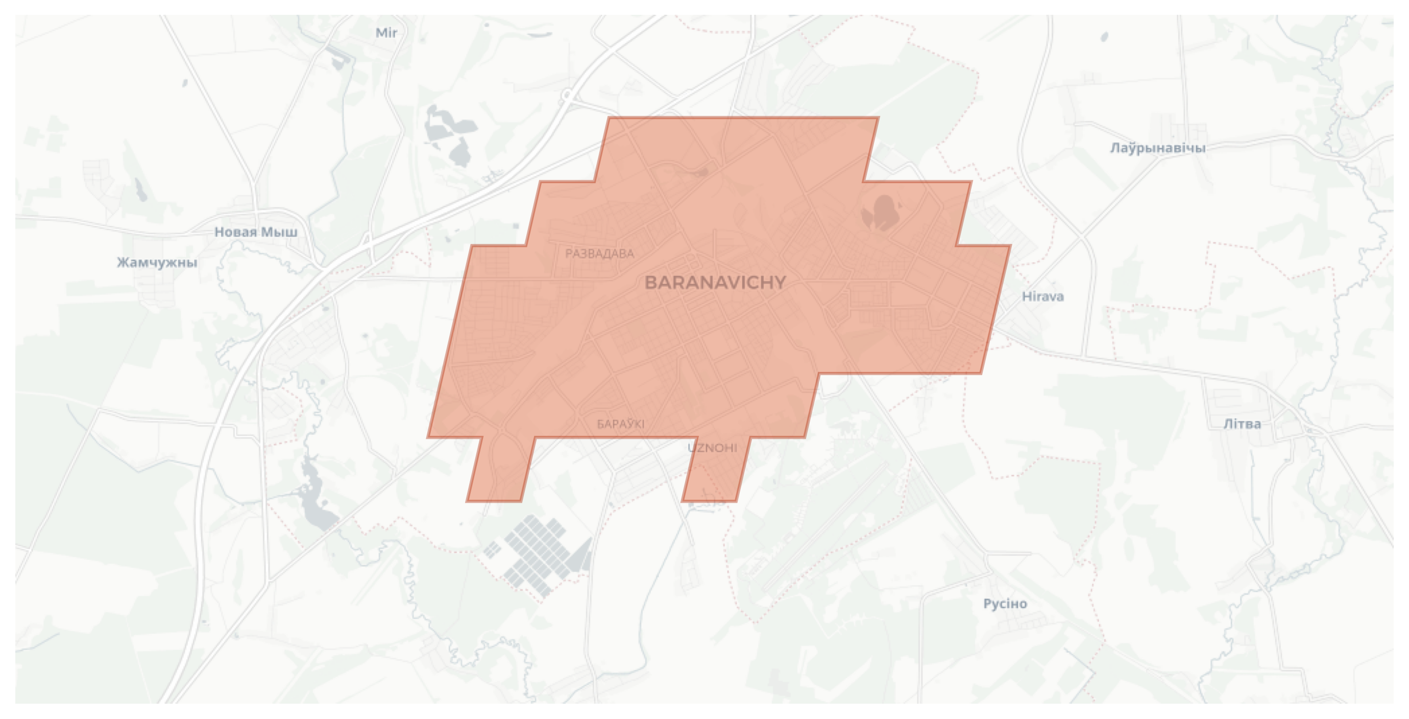 Baranavichy geographic map