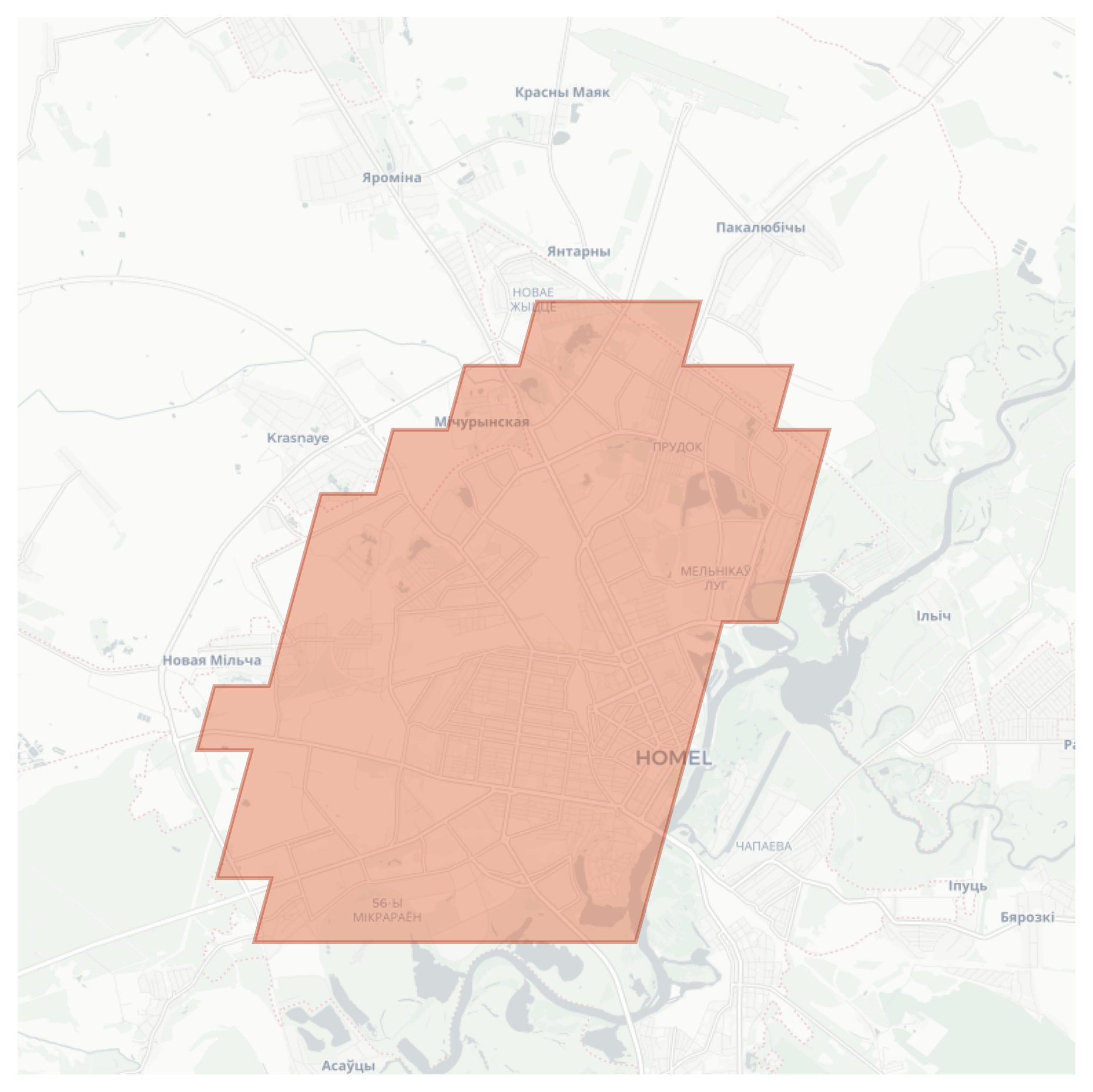 Homel geographic map