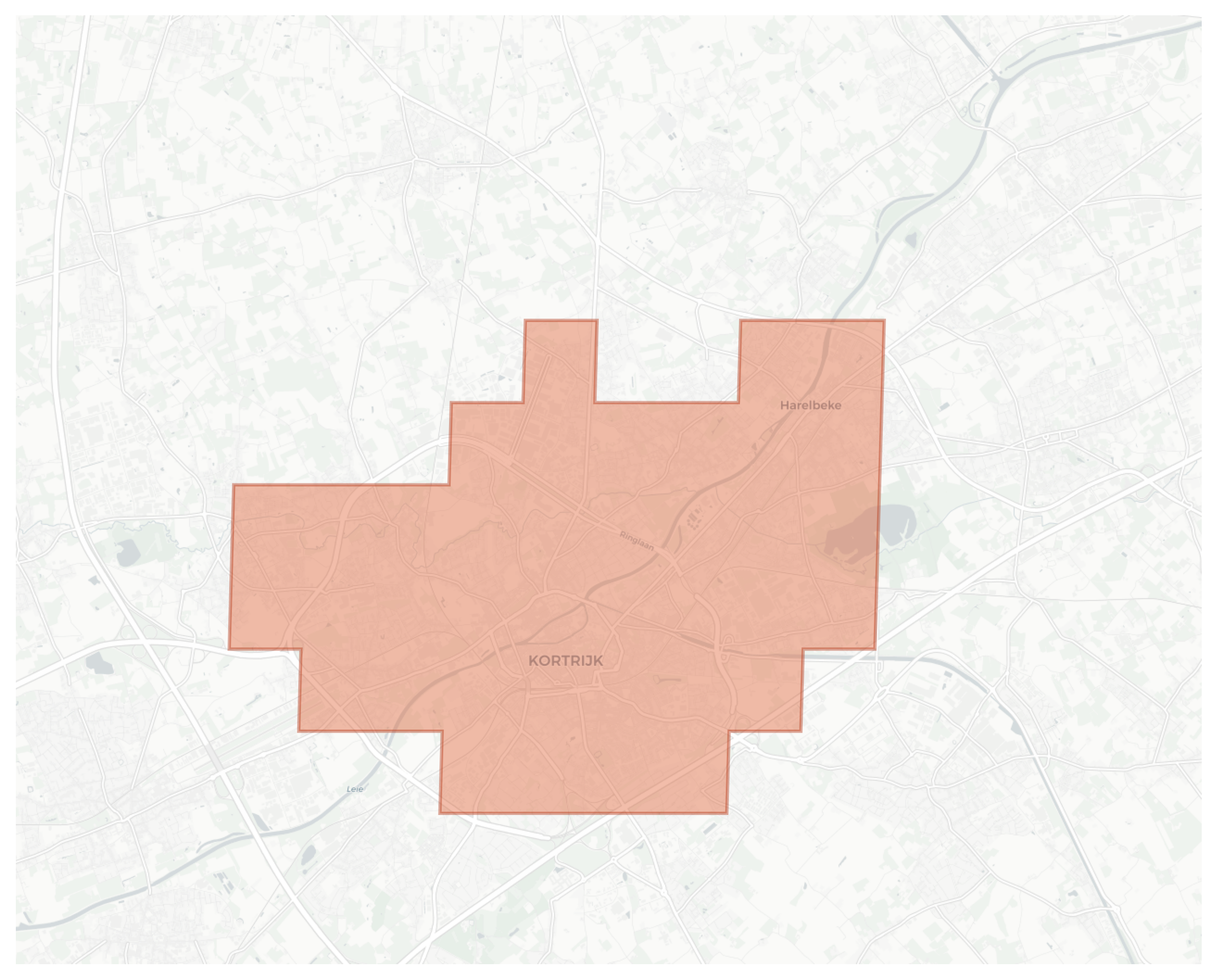 Kortrijk geographic map