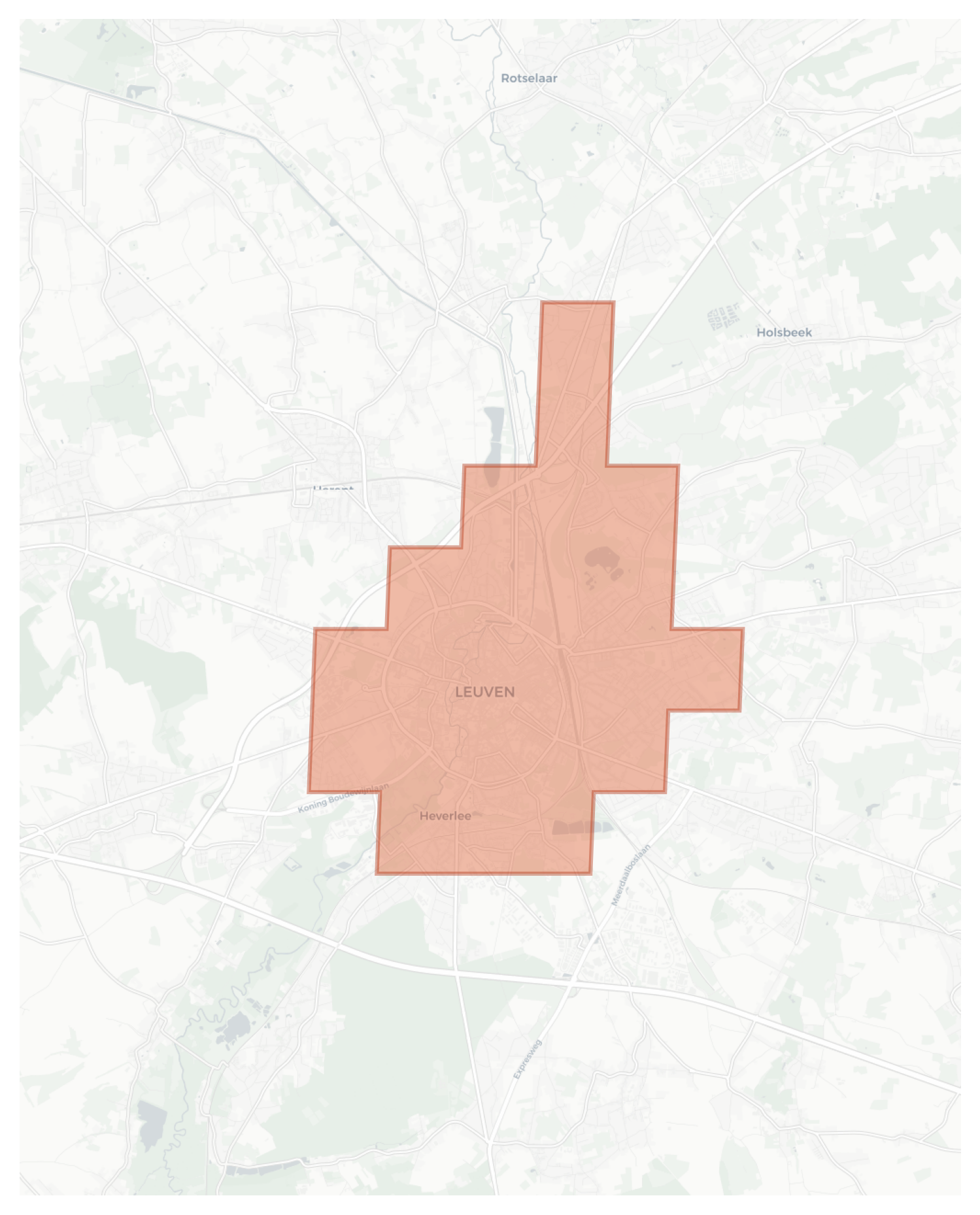 Leuven geographic map