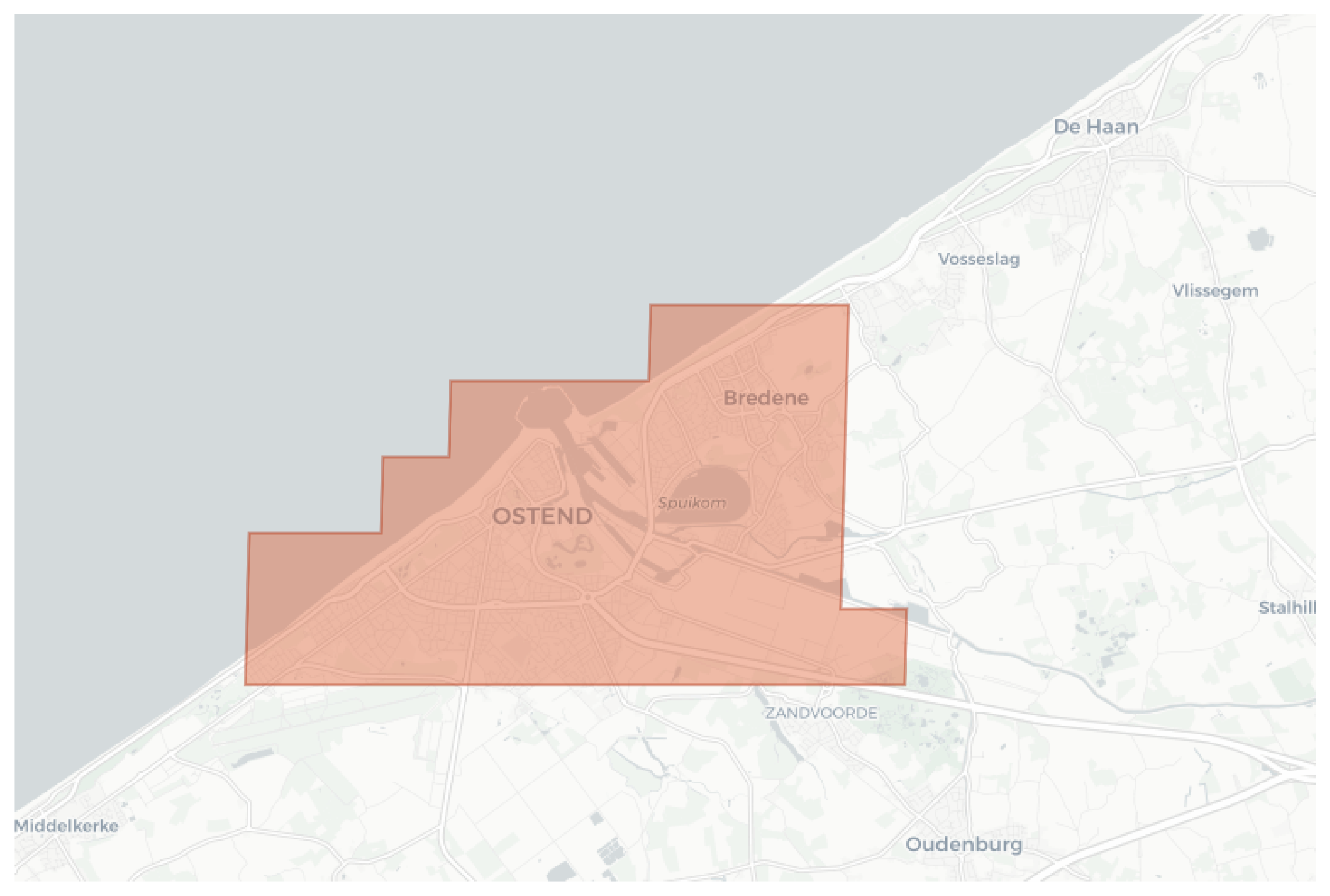 Ostend geographic map