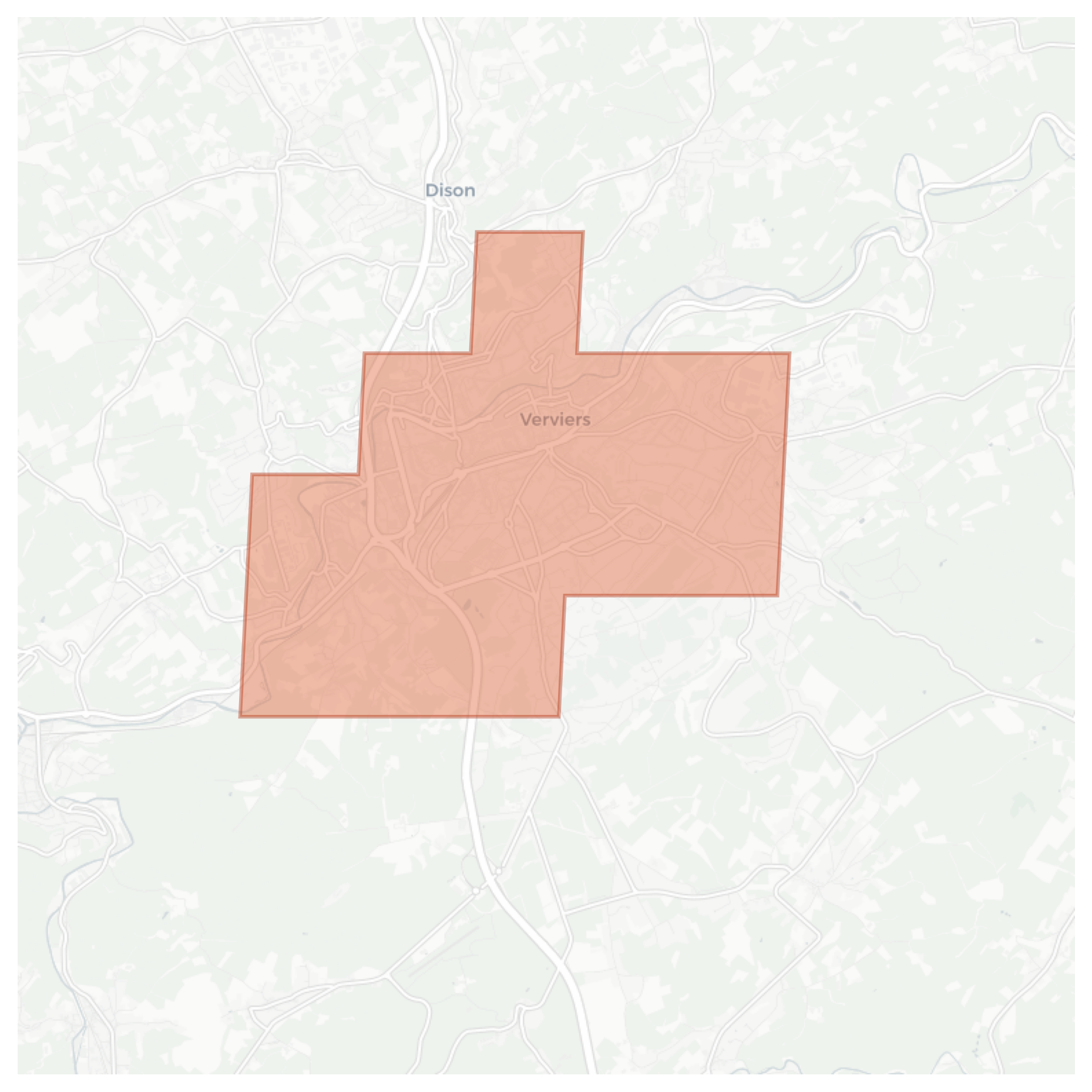 Verviers geographic map