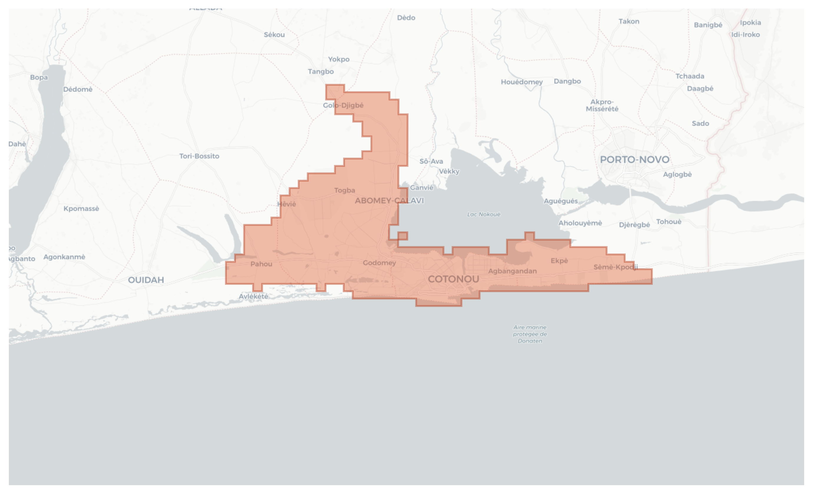 Cotonou geographic map