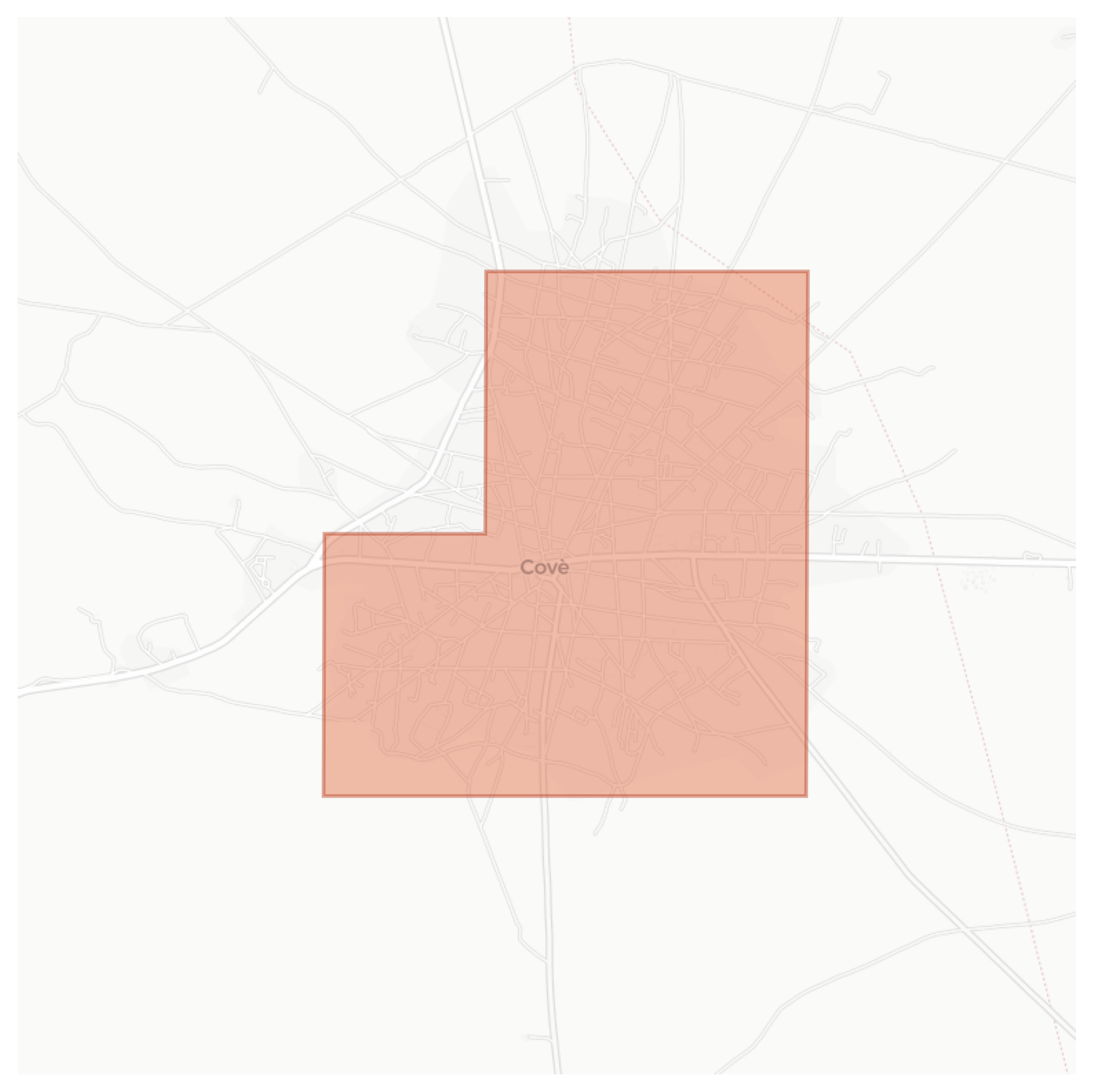 Covè geographic map