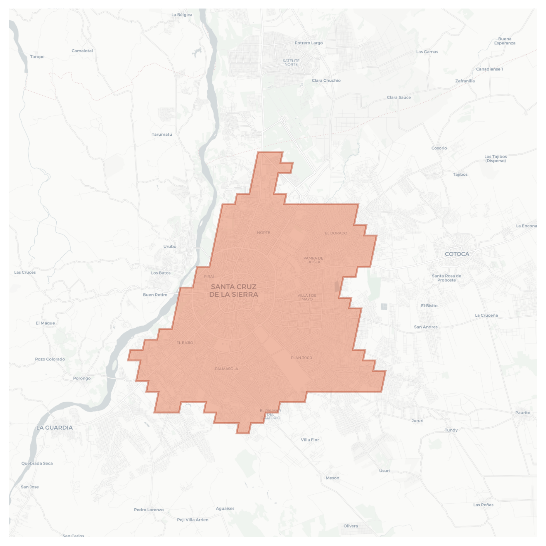Santa Cruz de la Sierra geographic map
