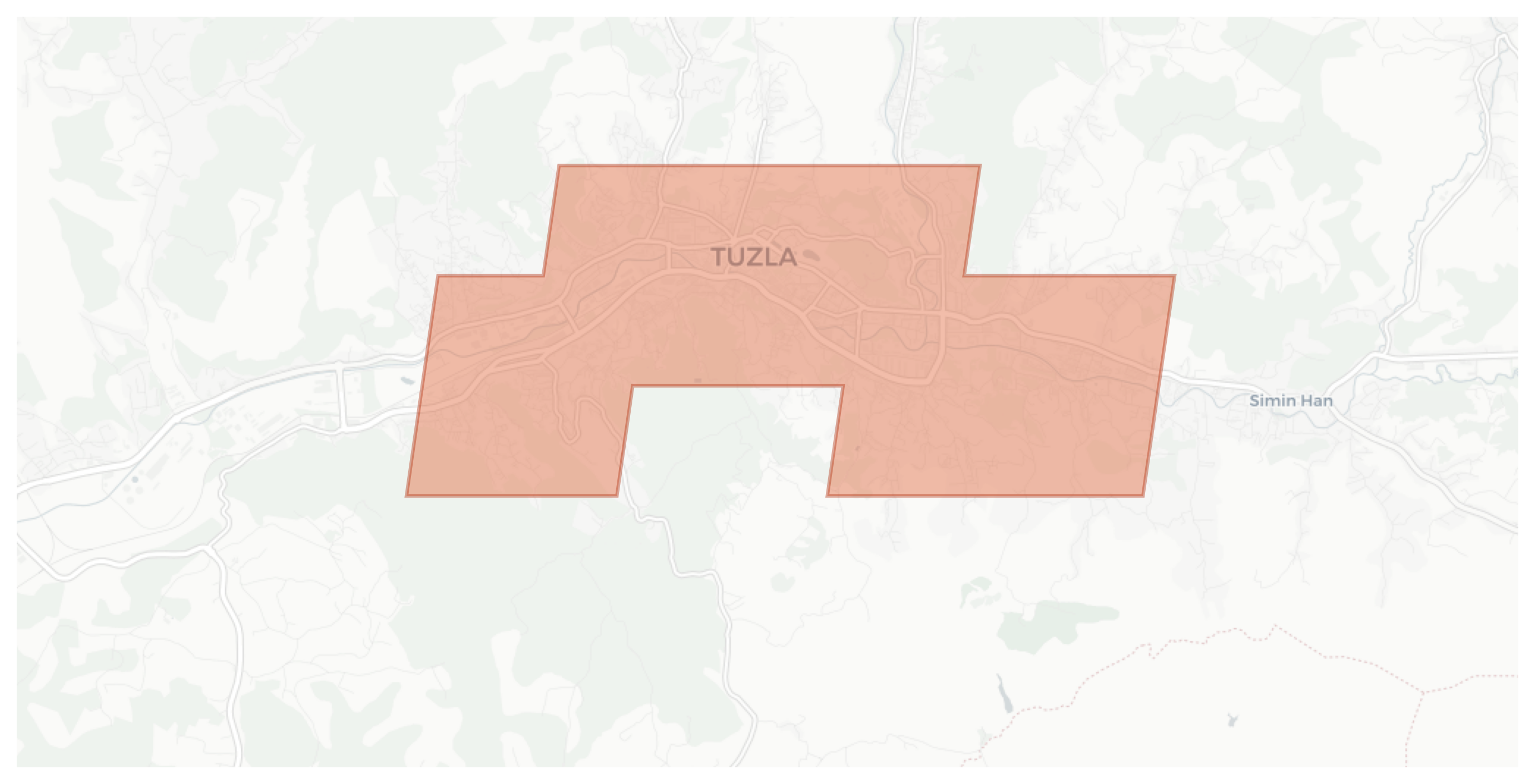 Tuzla geographic map