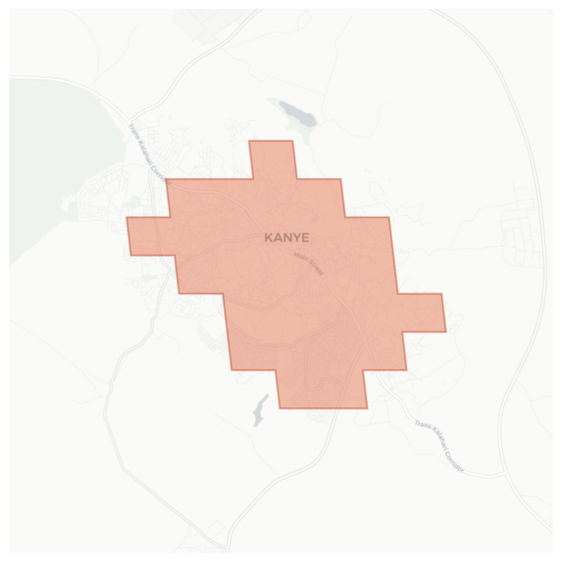 Kanye geographic map