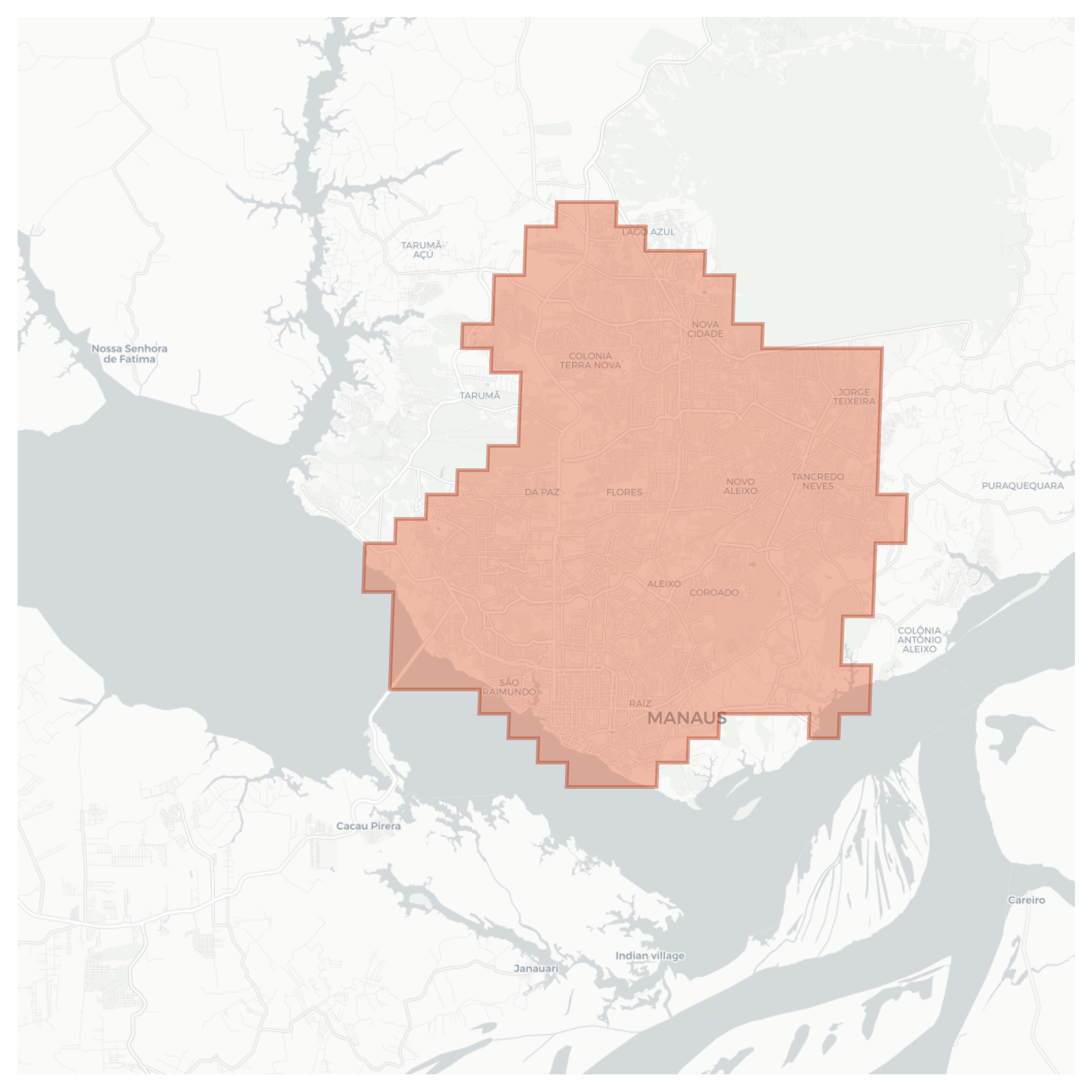 Manaus geographic map