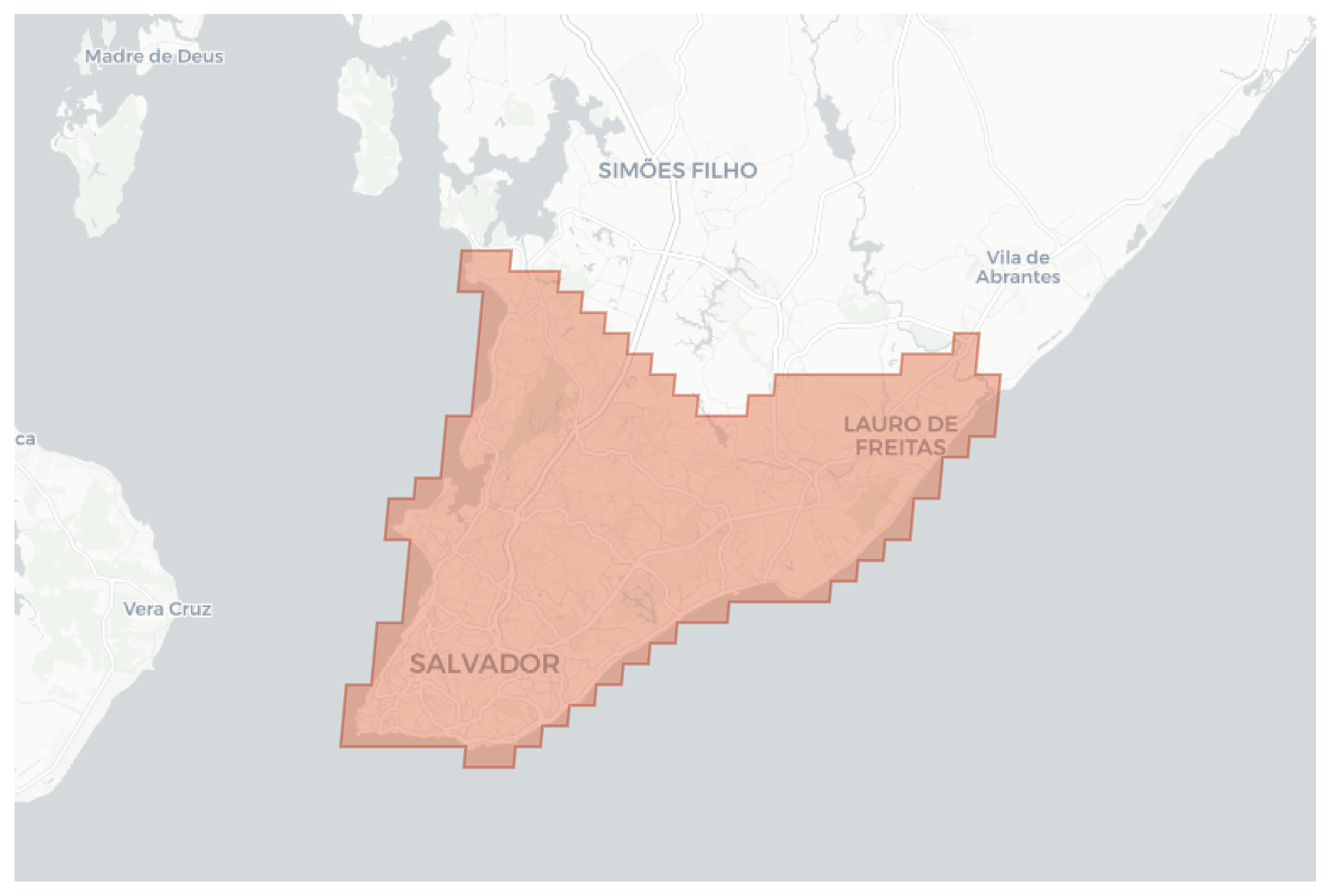 Salvador geographic map