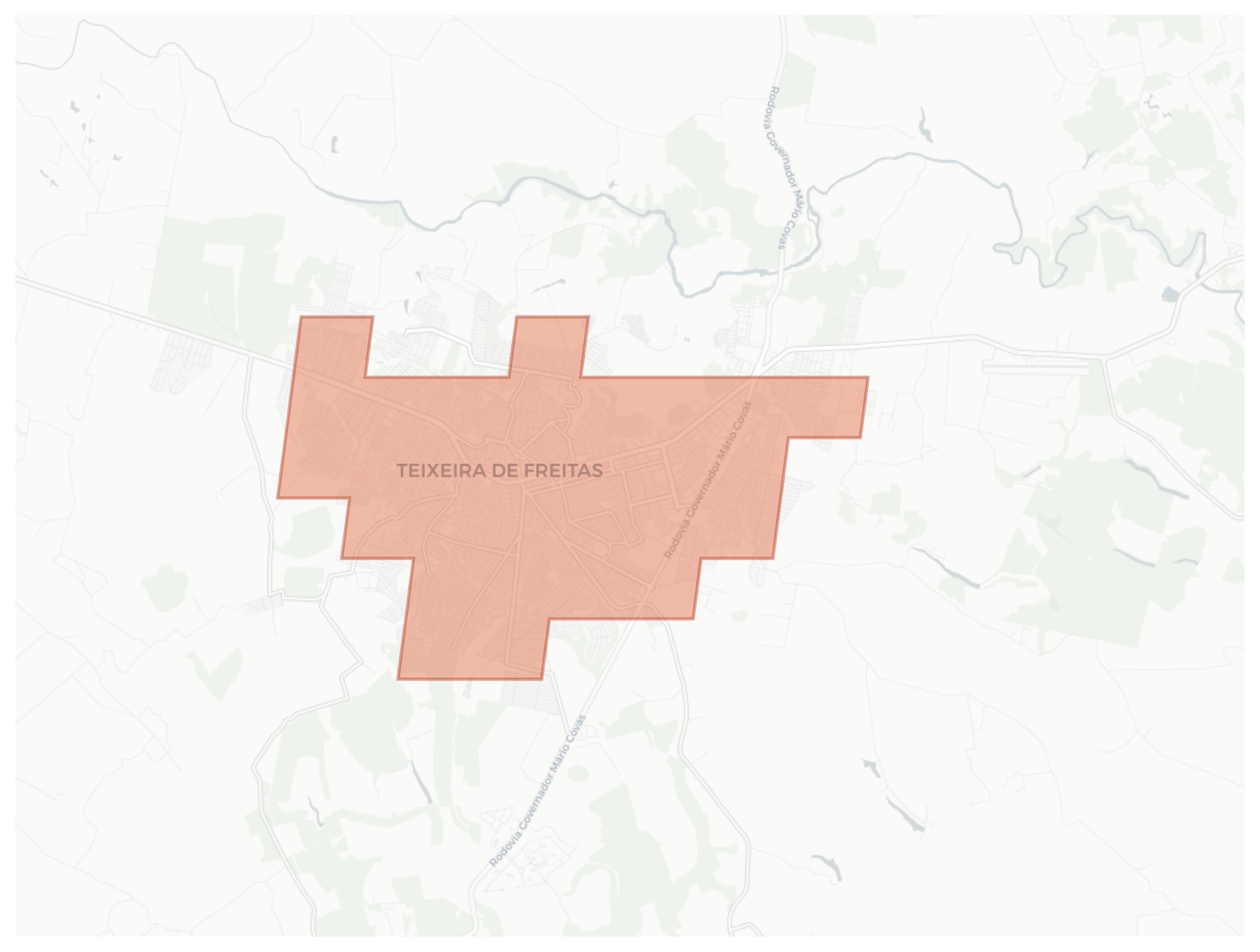 Teixeira de Freitas geographic map