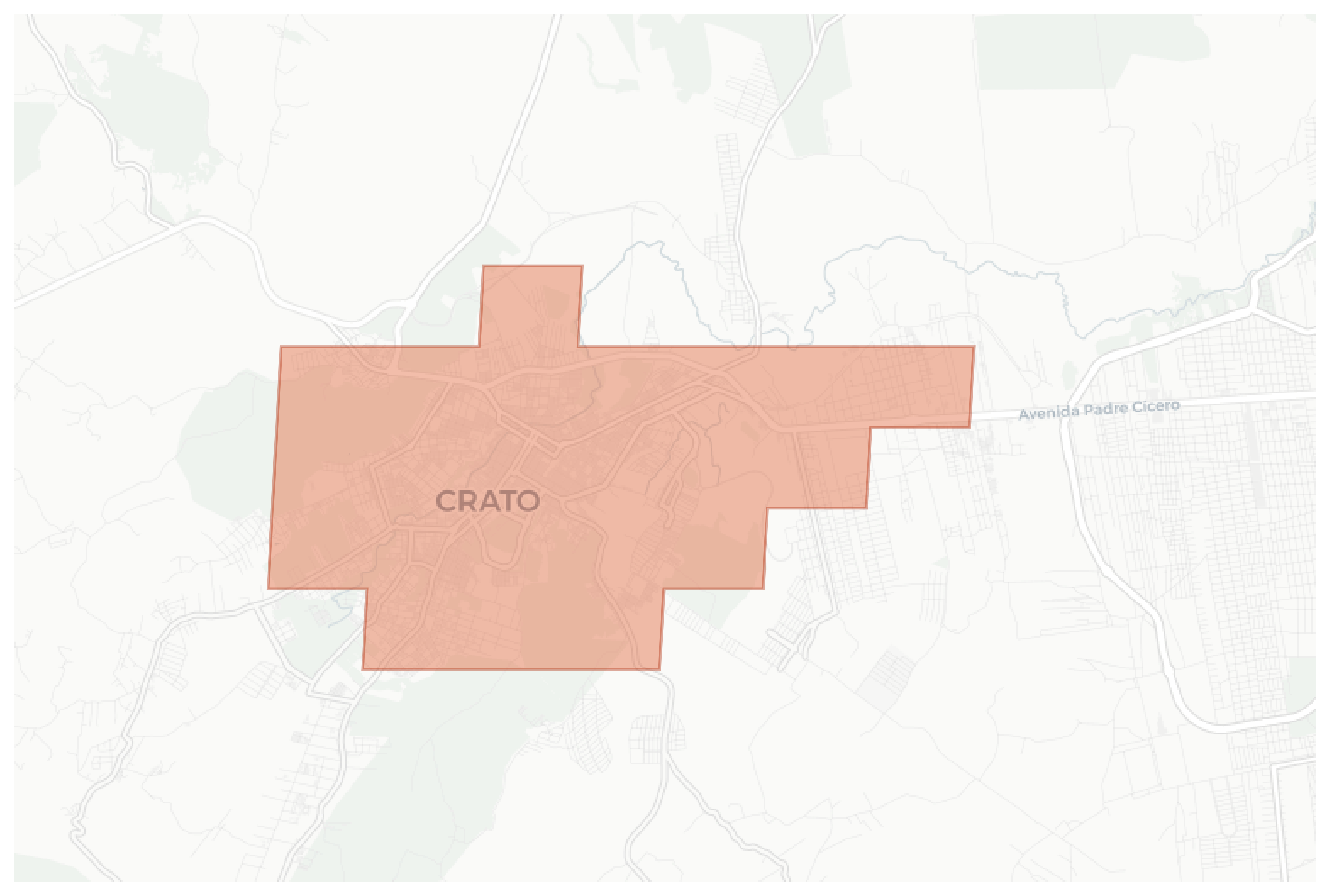 Crato geographic map