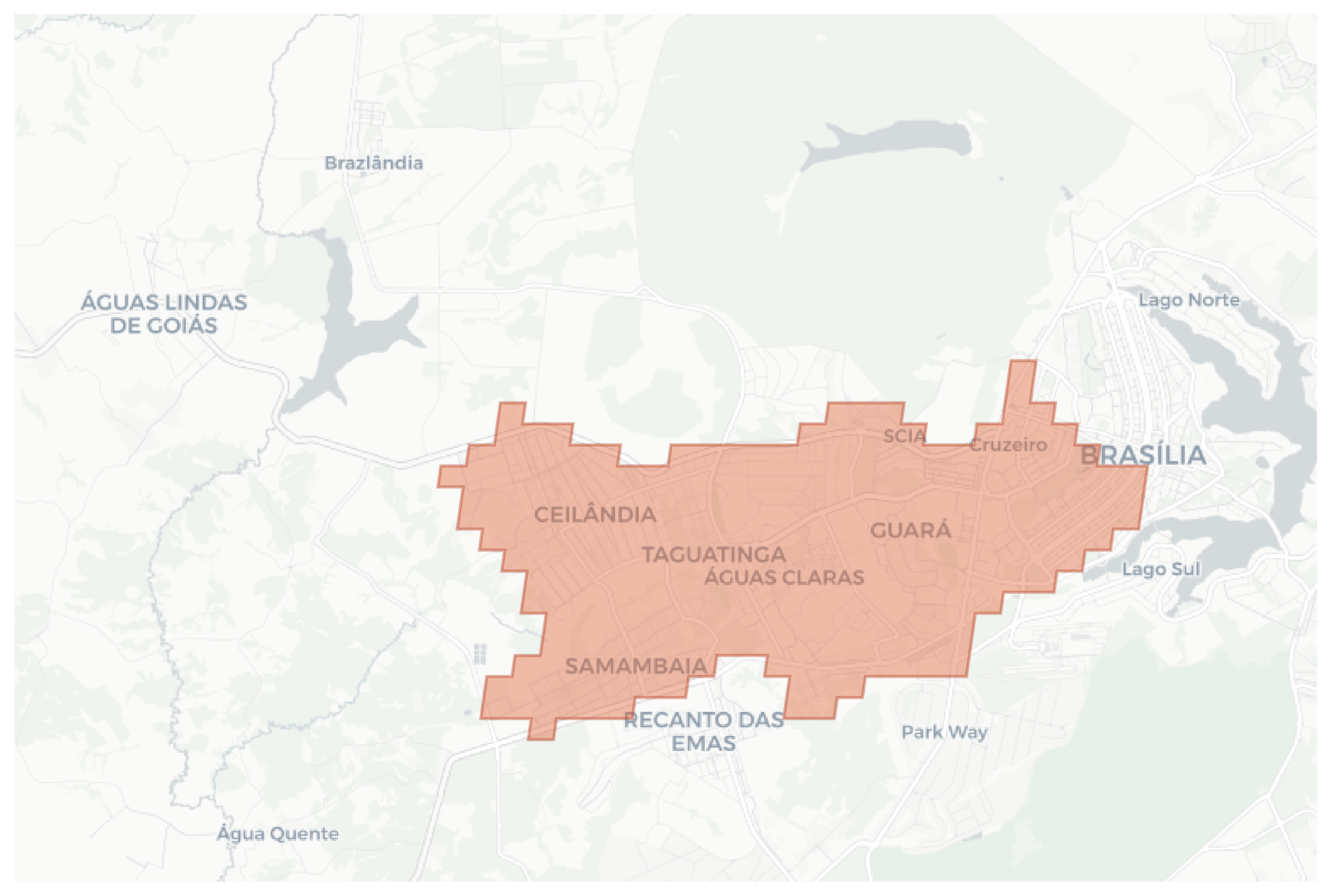 Brasilia geographic map