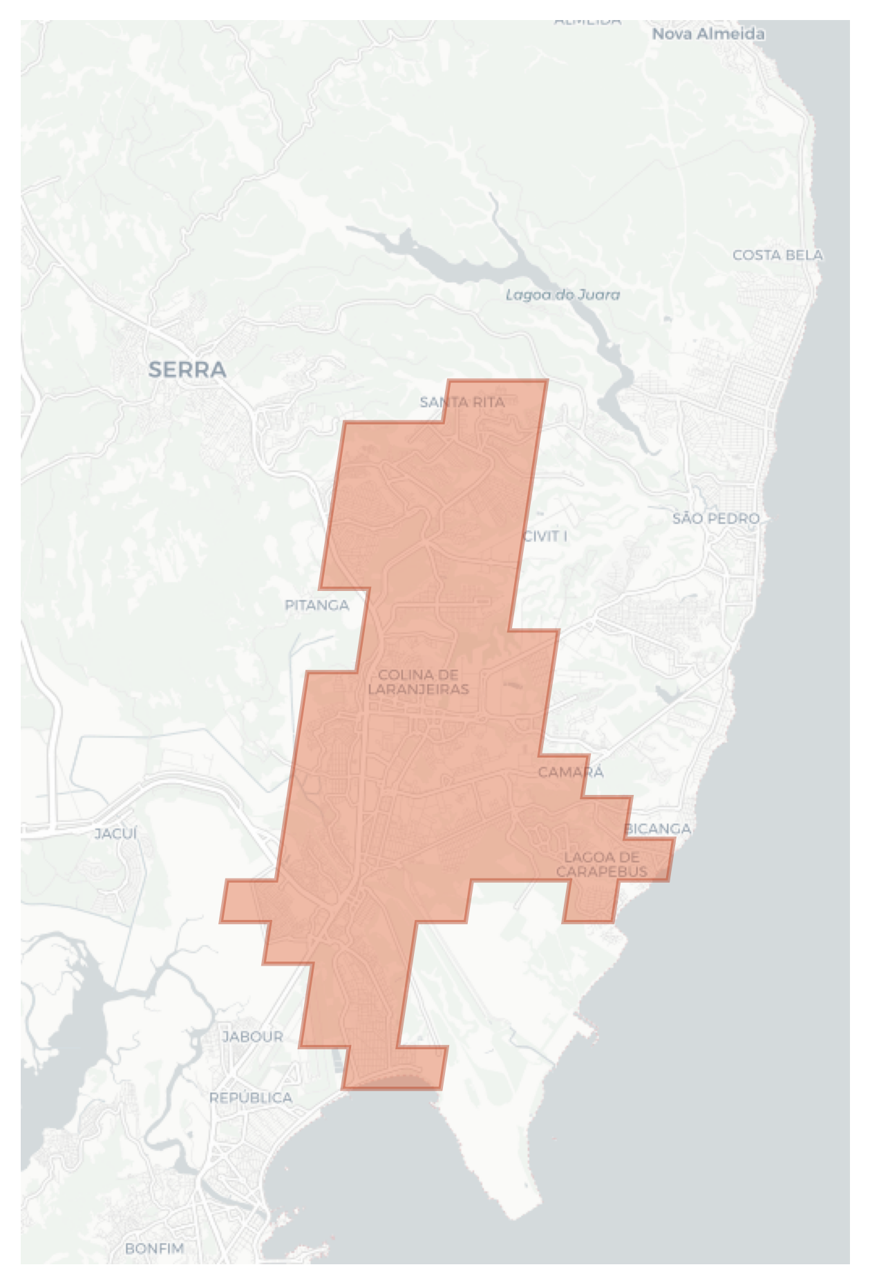 Colina de Laranjeiras geographic map