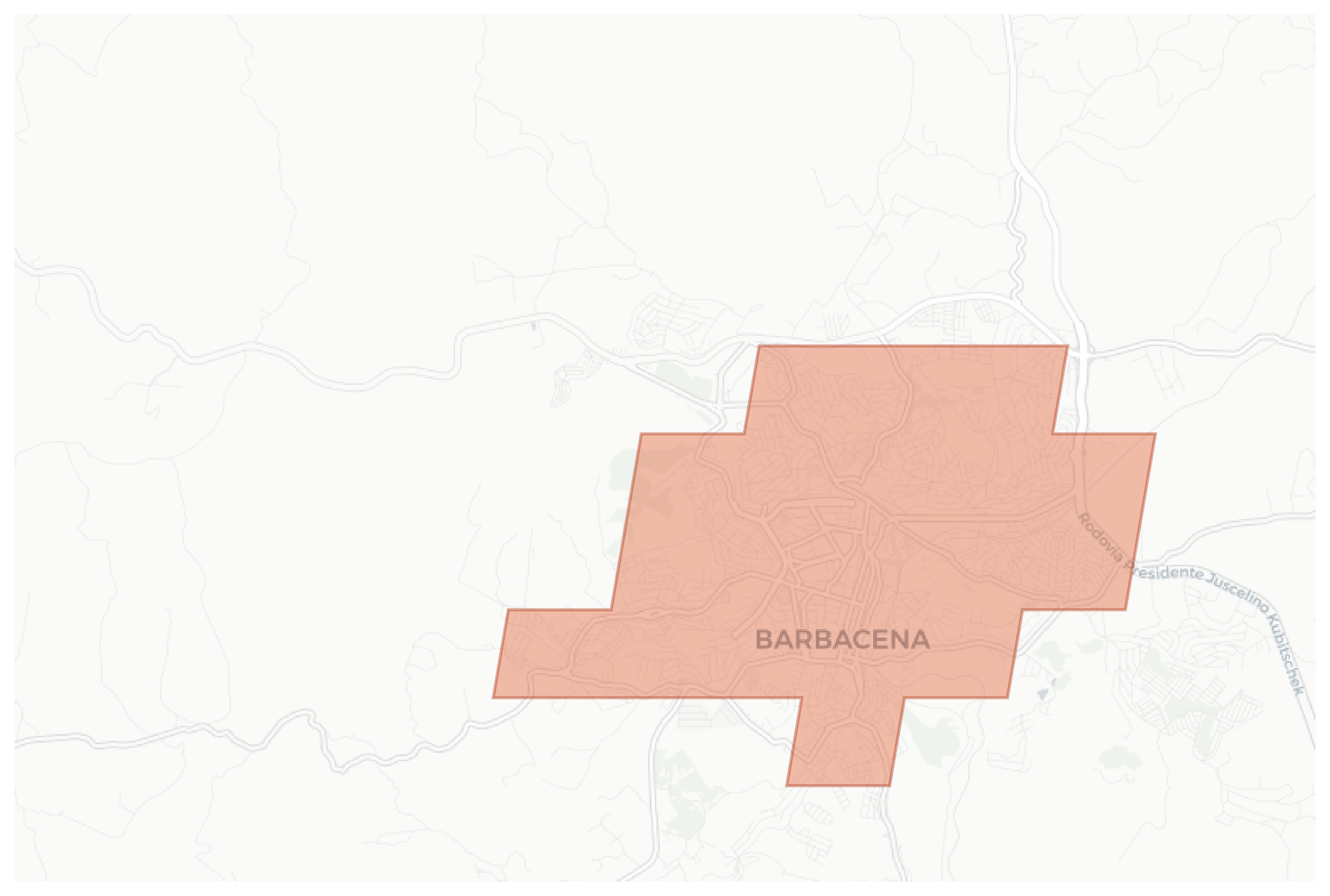 Barbacena geographic map