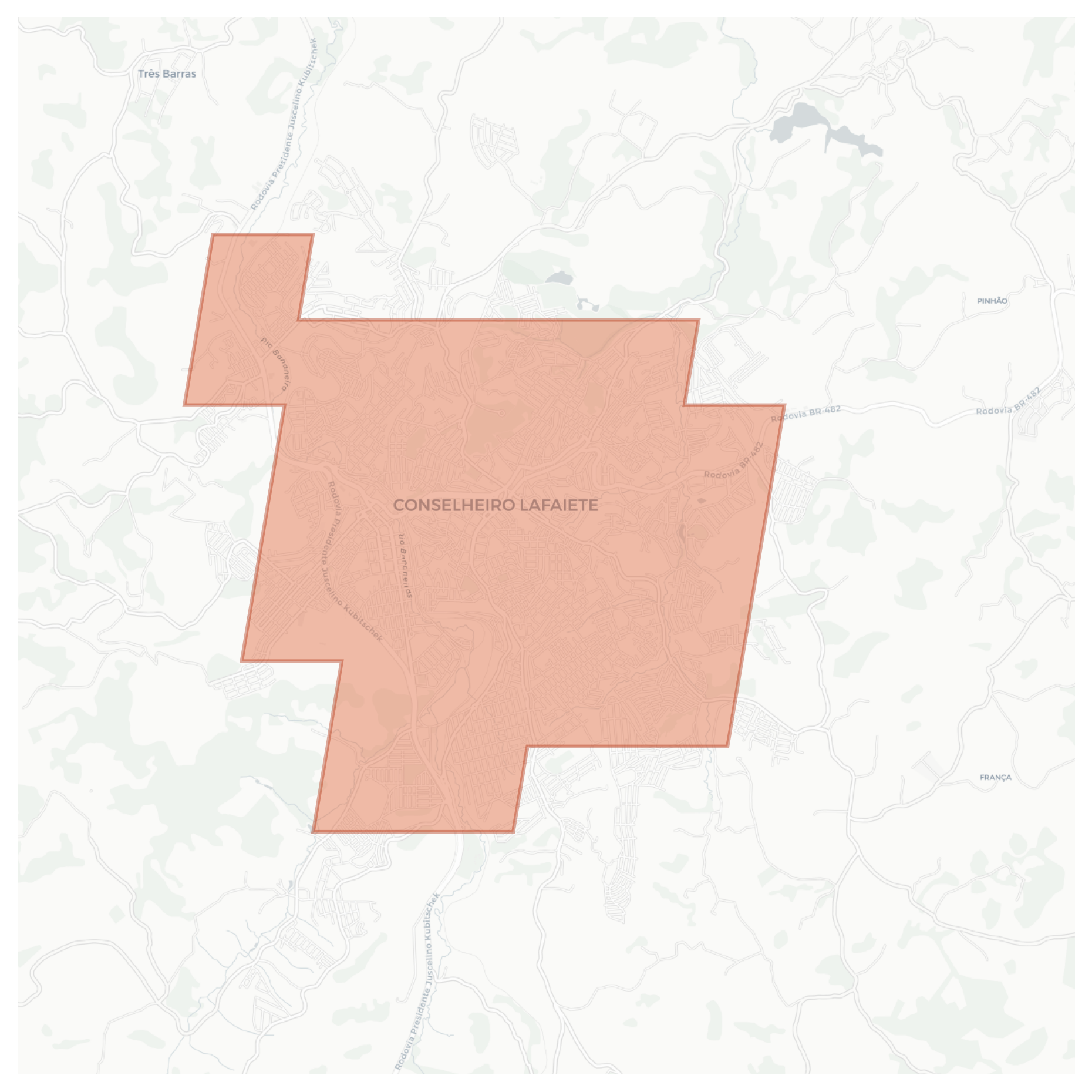 Conselheiro Lafaiete geographic map